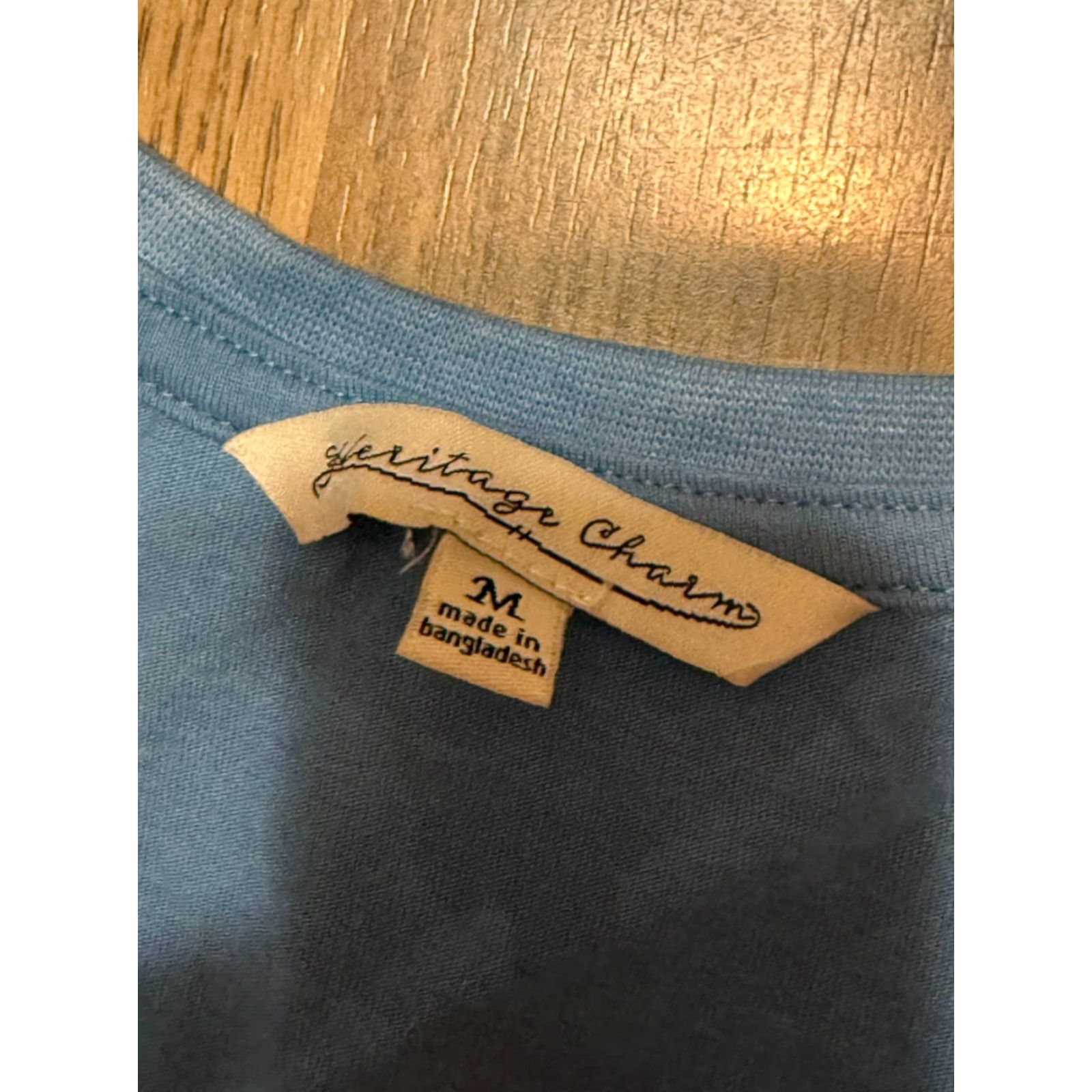 Vintage Heritage Charm Shirts Women's Size Medium Blue V-Neck "Keepin' It Rural" Tractor Womens Size M / US 6-8 / IT 42-44 - 4 Thumbnail