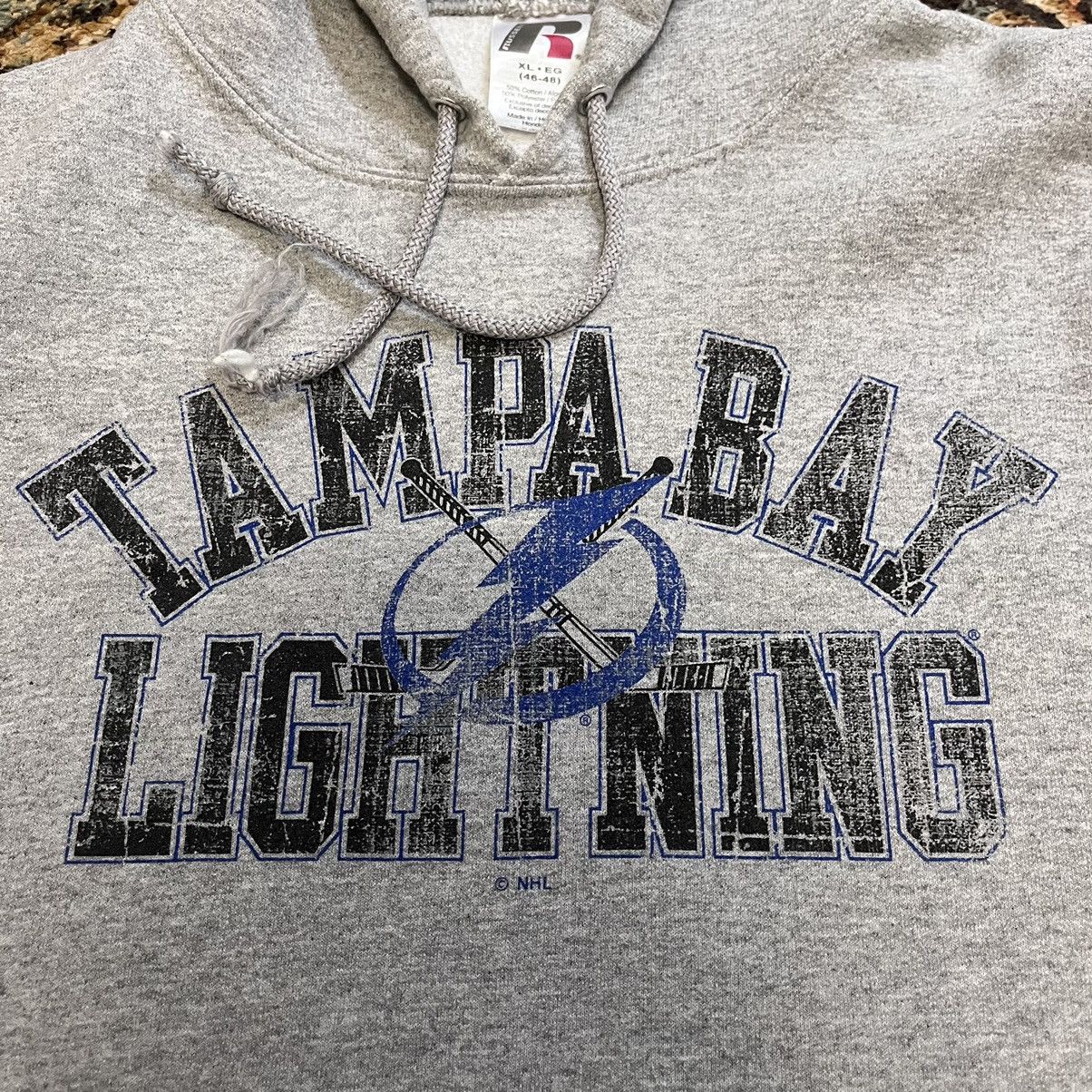 Vintage Tampa Bay Lightning NHL Hockey Russell Hoodie Sweatshirt Size US XL / EU 56 / 4 - 3 Thumbnail