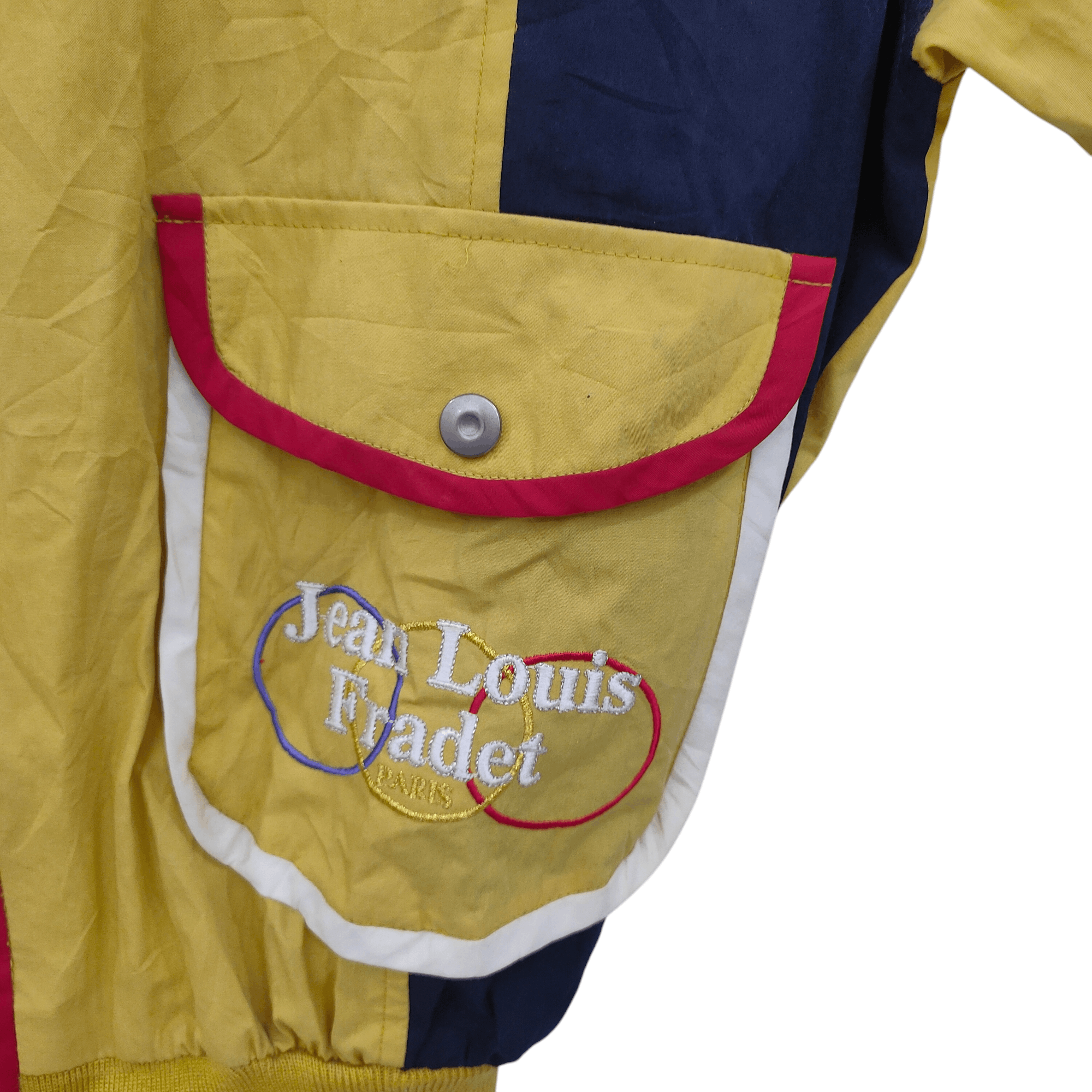 Designer × Vintage Vintage Jean Louis Fradet Yellow Windbreaker Jacket Size US L / EU 52-54 / 3 - 8 Thumbnail