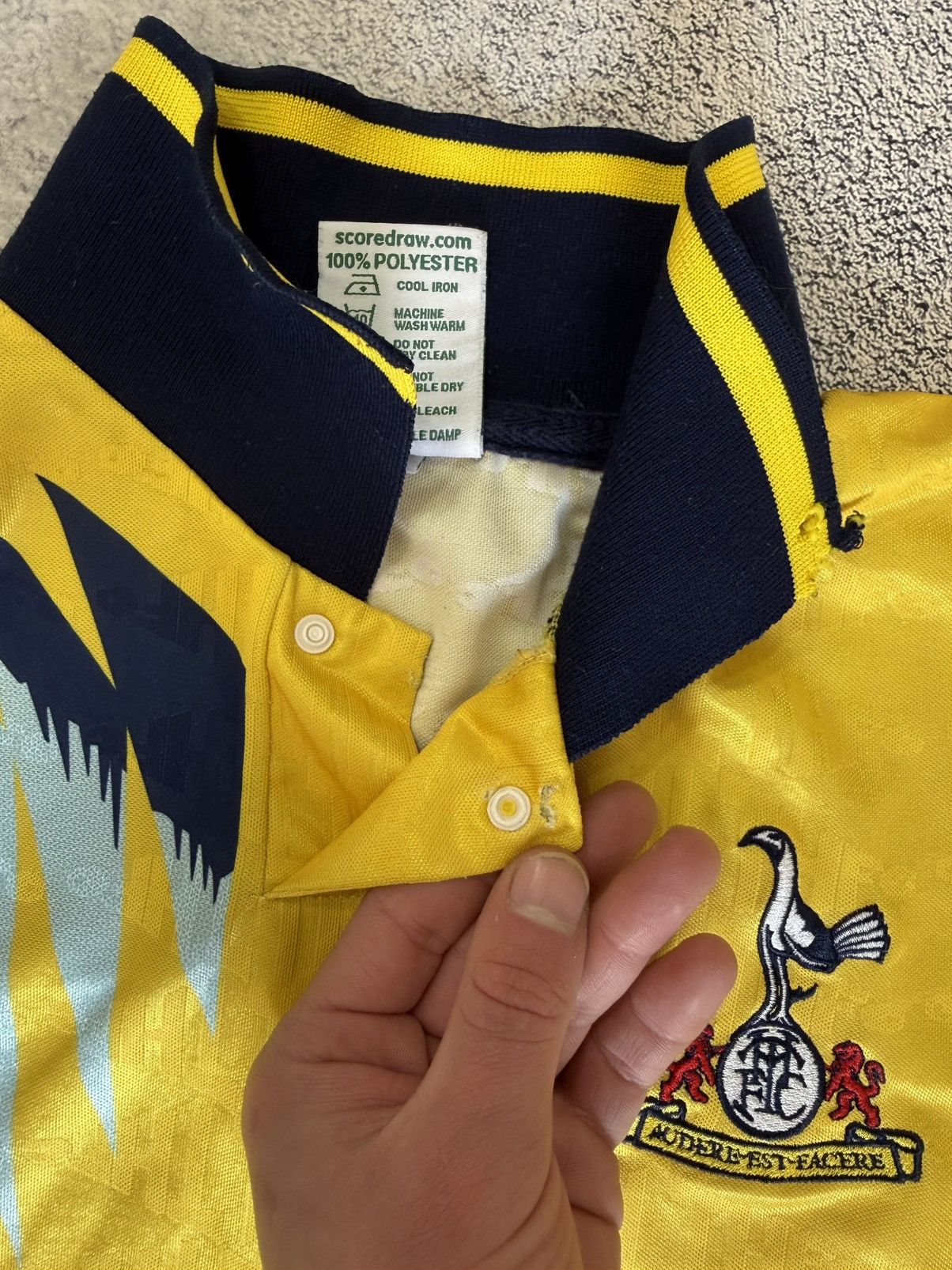 Other Vintage Tottenham Hotspur 1992 Away Shirt Score Draw Jersey Size US M / EU 48-50 / 2 - 20 Thumbnail