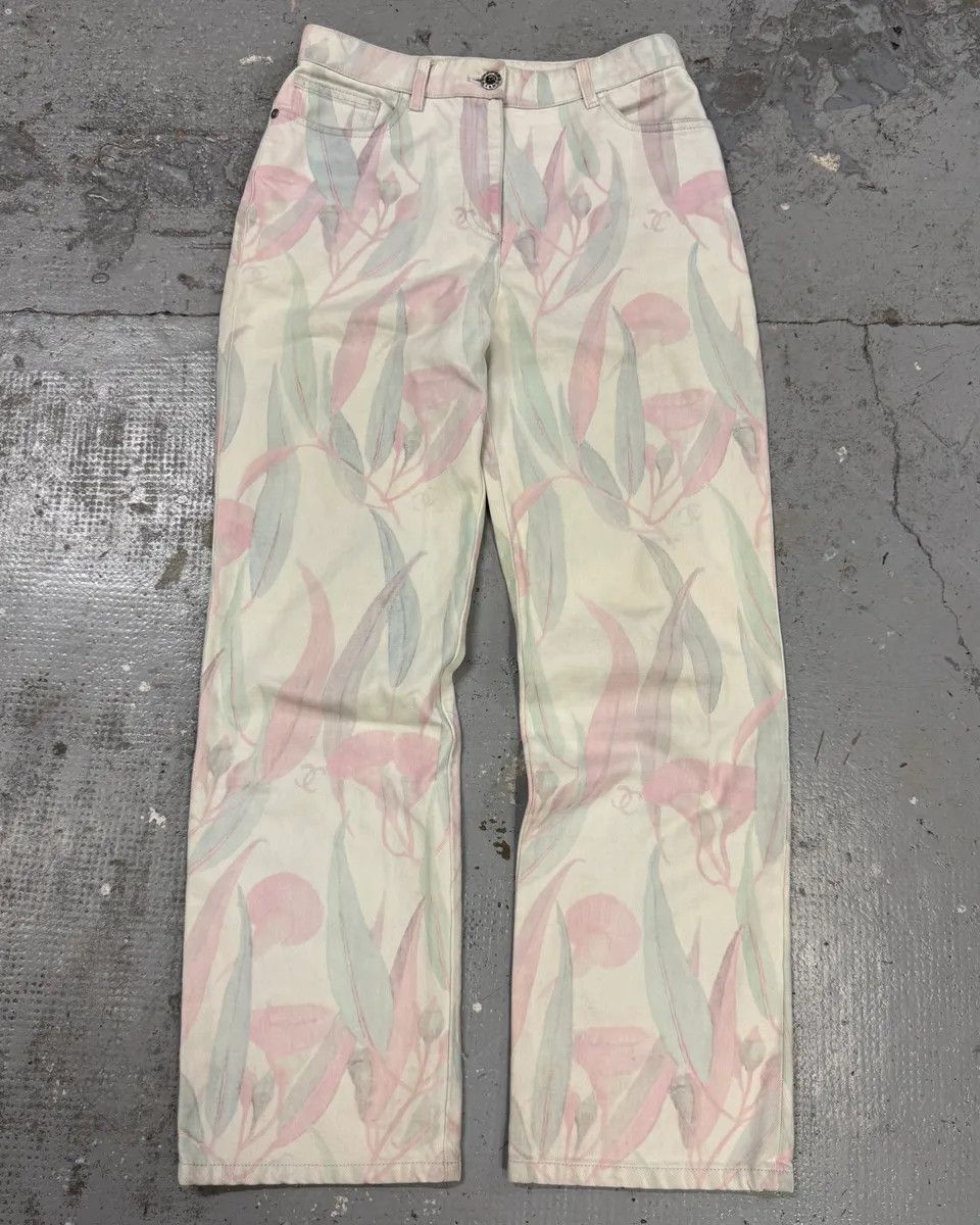Chanel Chanel Flowers Pink Easter Pants Size 25" / US 0 / IT 36 - 1 Thumbnail