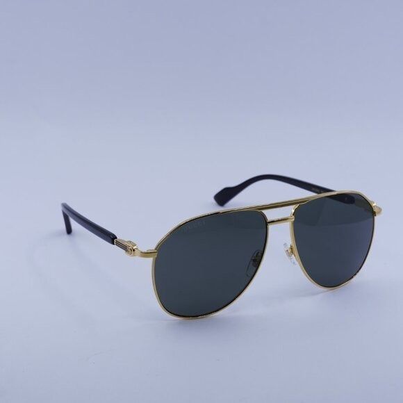 Gucci Gucci GG1220S 001 Sunglasses Gold/Black Aviator Frame, Grey Size ONE SIZE - 4 Thumbnail