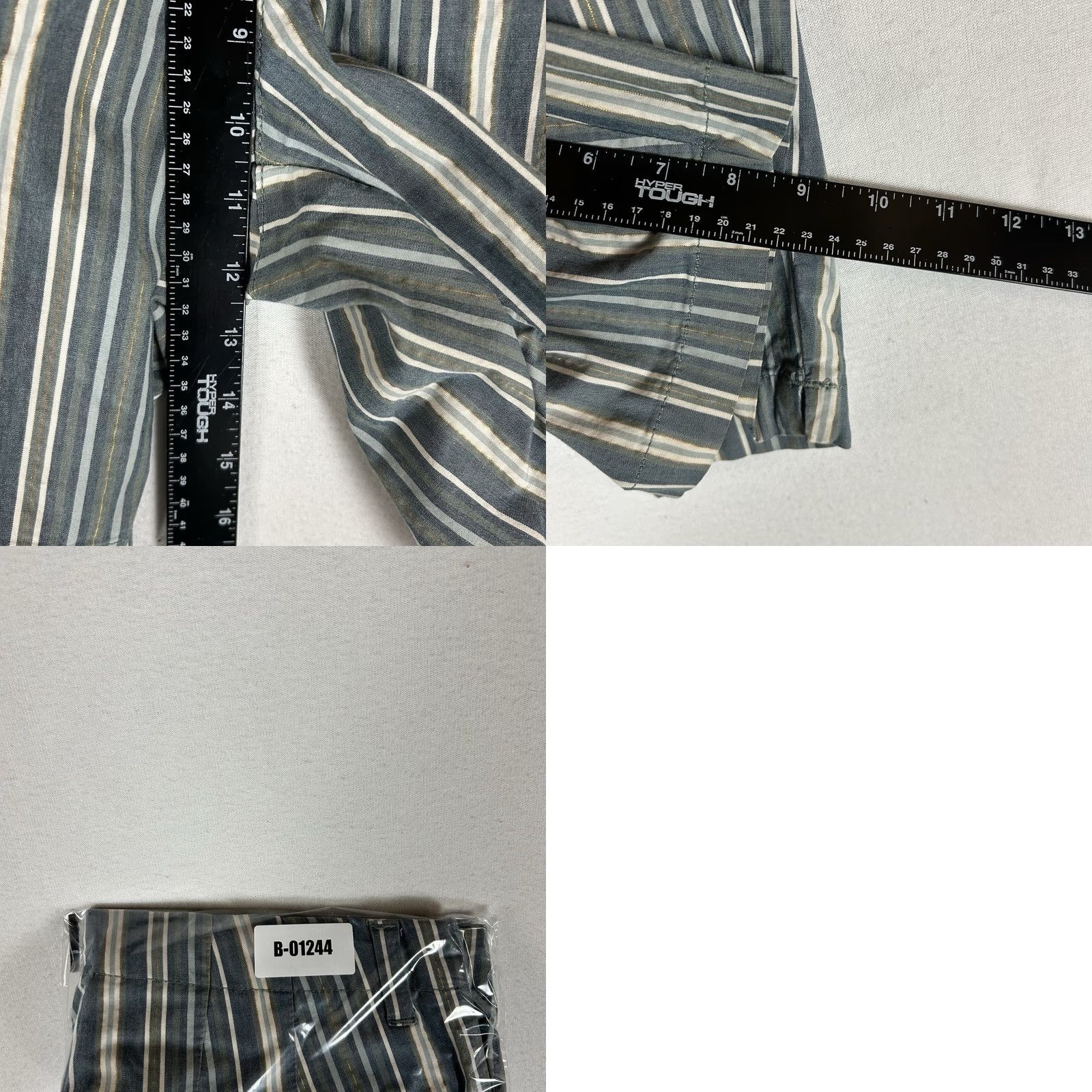 Lee Lee Regular Fit Shorts Women 10 Medium Striped High Rise Flat Front Chino Shorts Mens? Womens Size 32" / US 10 / IT 46 - 8 Thumbnail