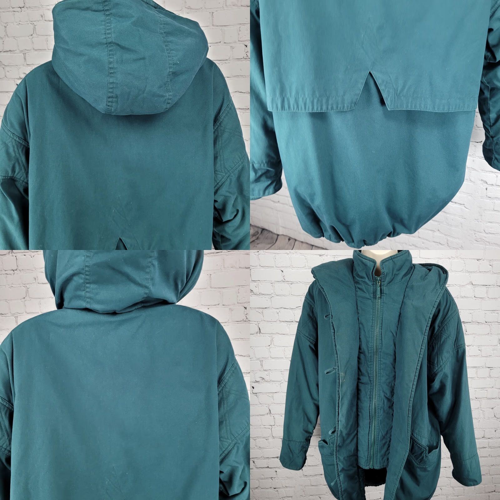 Vintage VINTAGE Cabin Creek Jacket Women's Coat Green Hooded Collared Zip Toggle Pockets Mid-Length Parka M Size M / US 6-8 / IT 42-44 - 9 Thumbnail