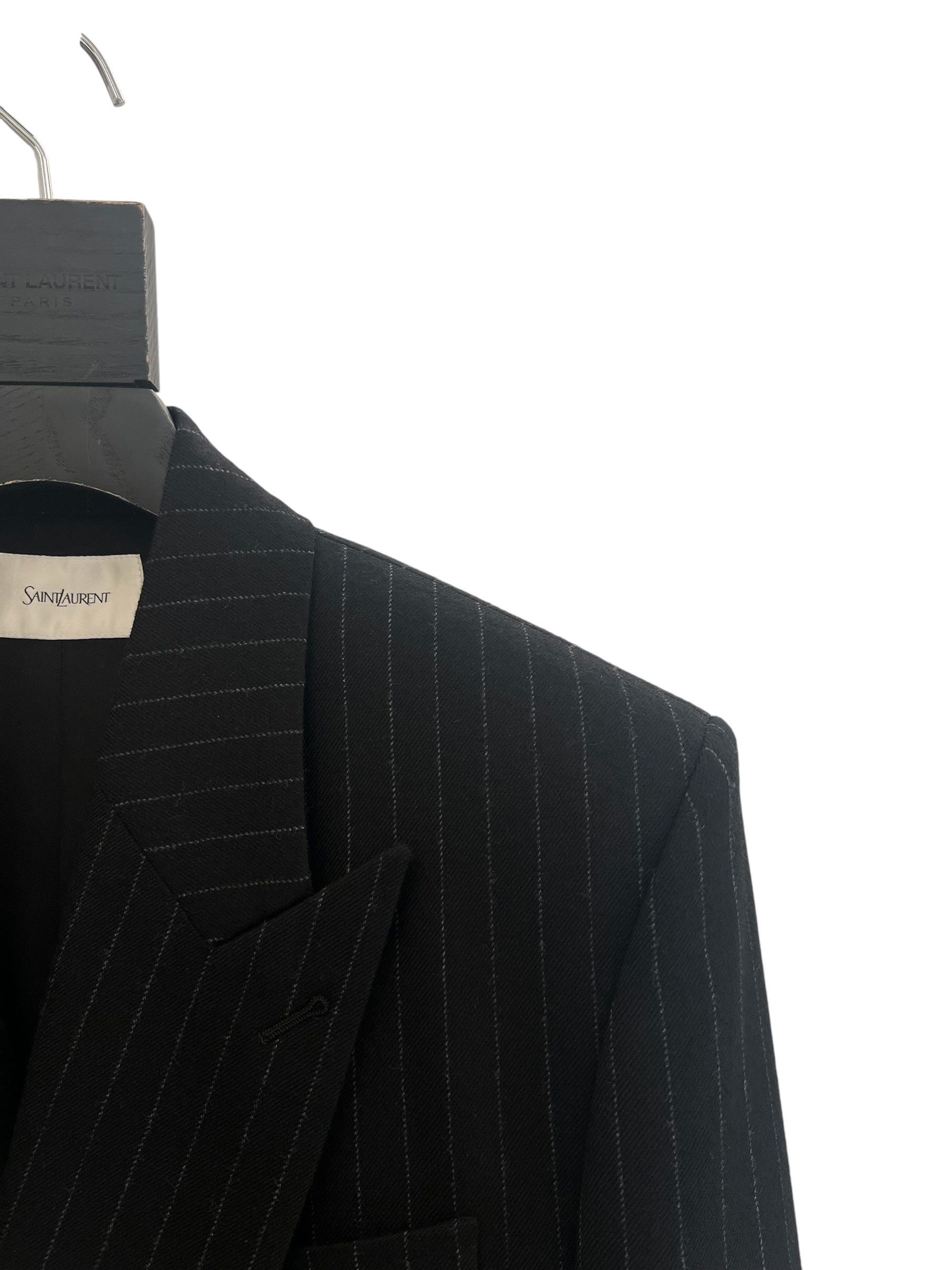 Saint Laurent Paris Saint Laurent Wool & Cashmere Striped Jacket Size 52R - 2 Thumbnail