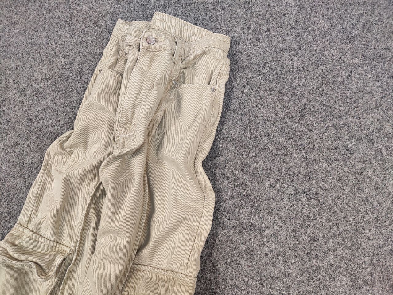 Japanese Brand Vintage Y2K Japanese Bondage Beige Baggy Cargo Denim Pants Size US 30 / EU 46 - 4 Thumbnail