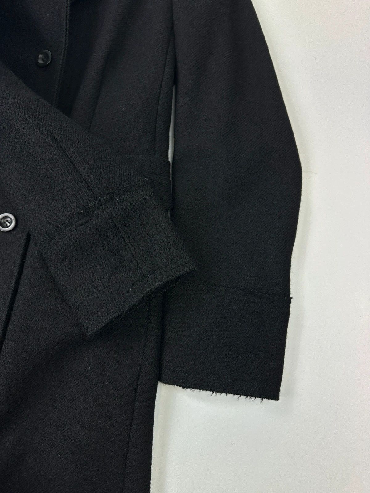 Miu Miu Miu Miu FW00-05 Black Wool & Mohair Long Trench Coat Size L / US 10 / IT 46 - 14 Thumbnail