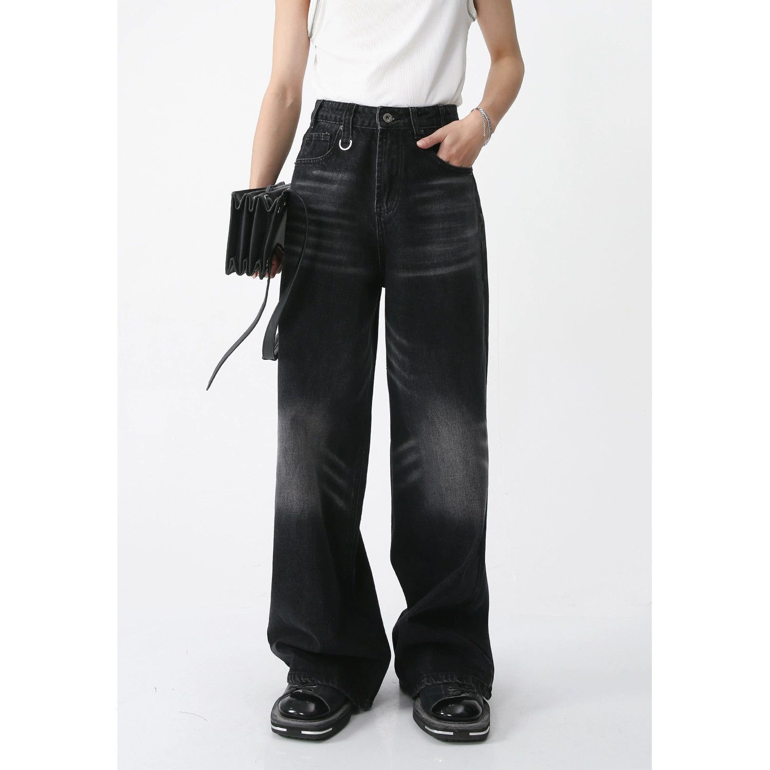 Jean Men's straight loose whisker casual jeans Size US 32 / EU 48 - 1 Thumbnail