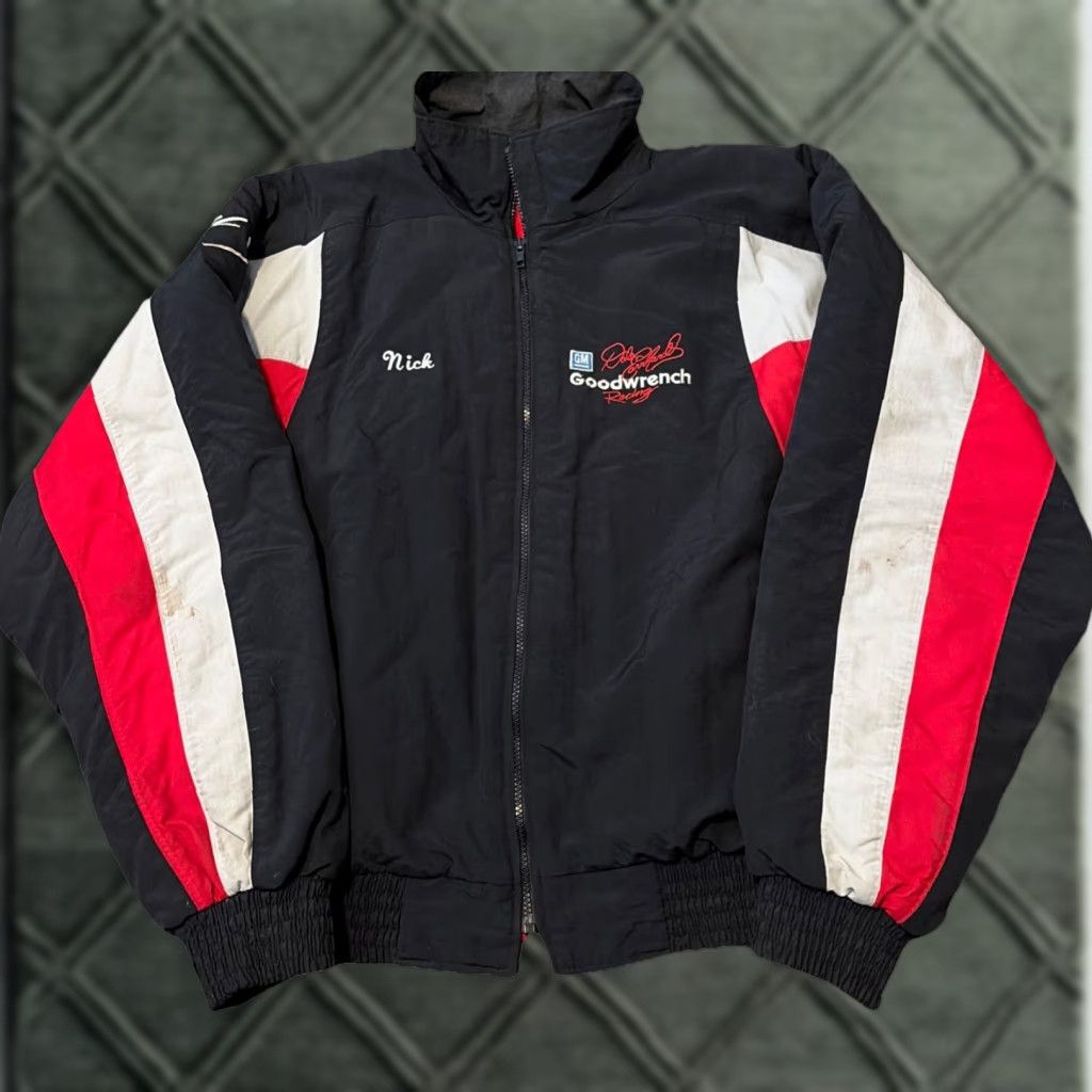 NASCAR VINTAGE Dale Earnhardt NASCAR Racing Puffer Full Zip Jacket XL Adult Black Mens Womens Unisex Fashion Size US XL / EU 56 / 4 - 1 Thumbnail