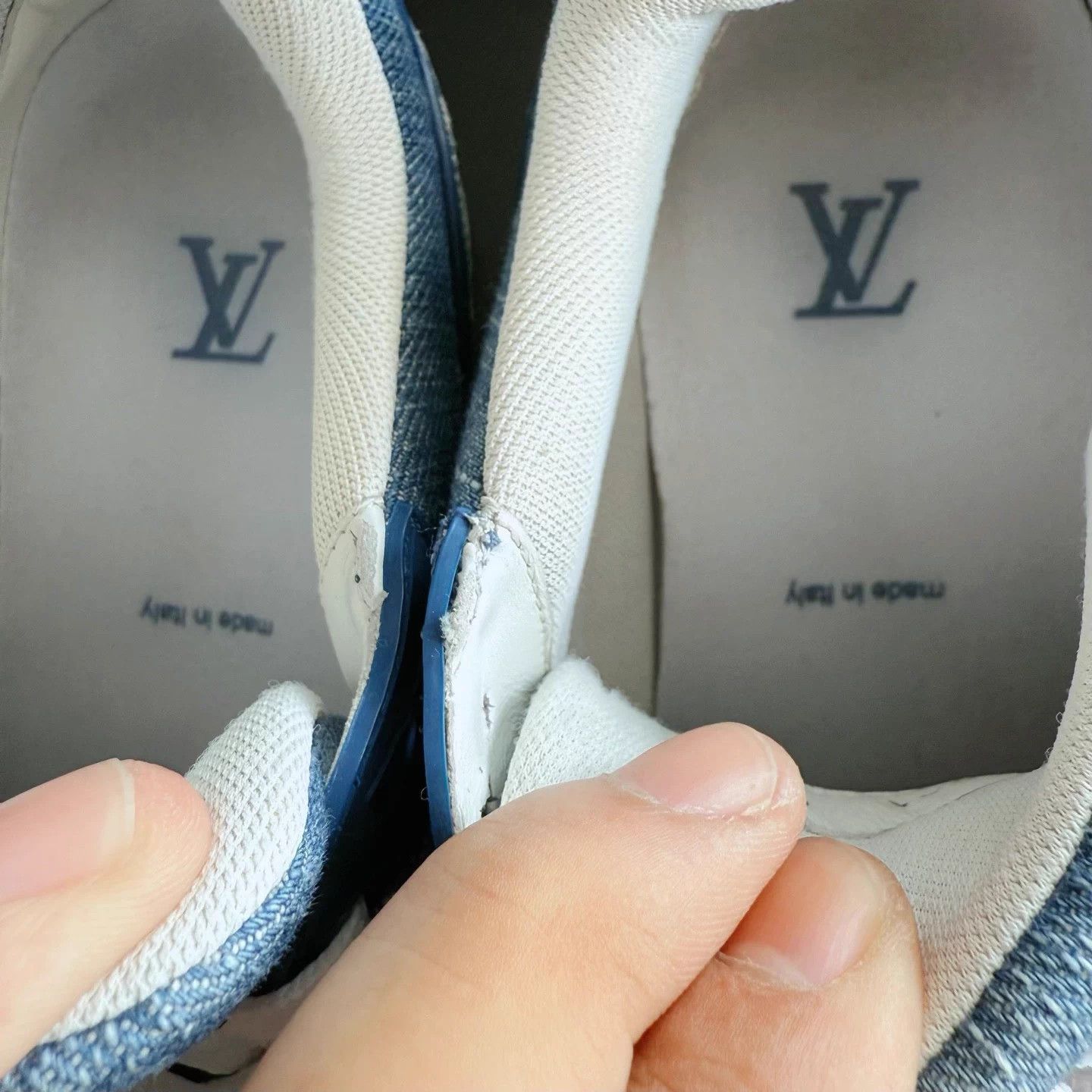Louis Vuitton LV Trainer New Blue Denim Low Top 40 (US 6) Size US 6 / EU 39 - 6 Thumbnail