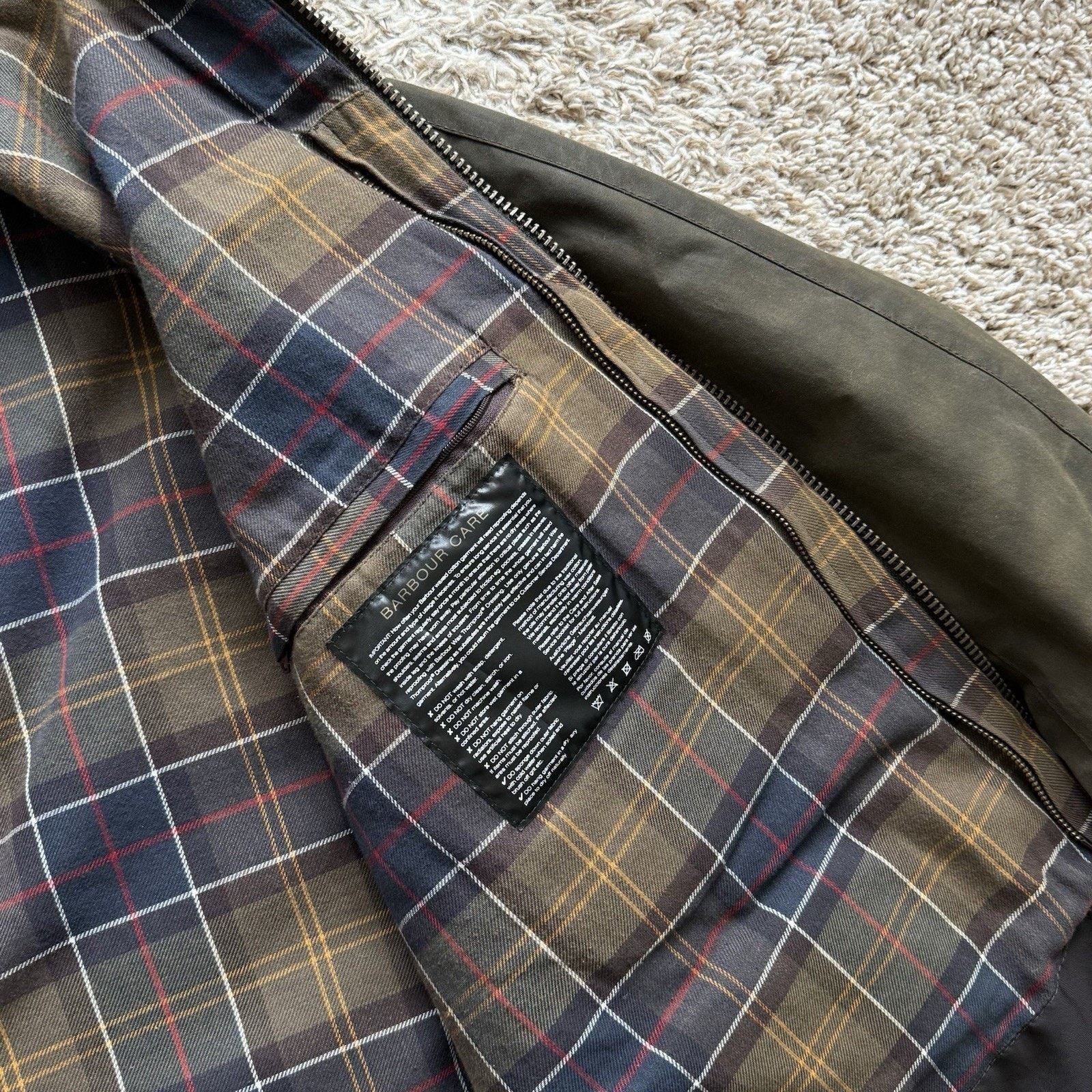 Barbour Barbour Bristol Waxed Jacket Olive Green Tartan Cotton XXL Size US XXL / EU 58 / 5 - 7 Thumbnail