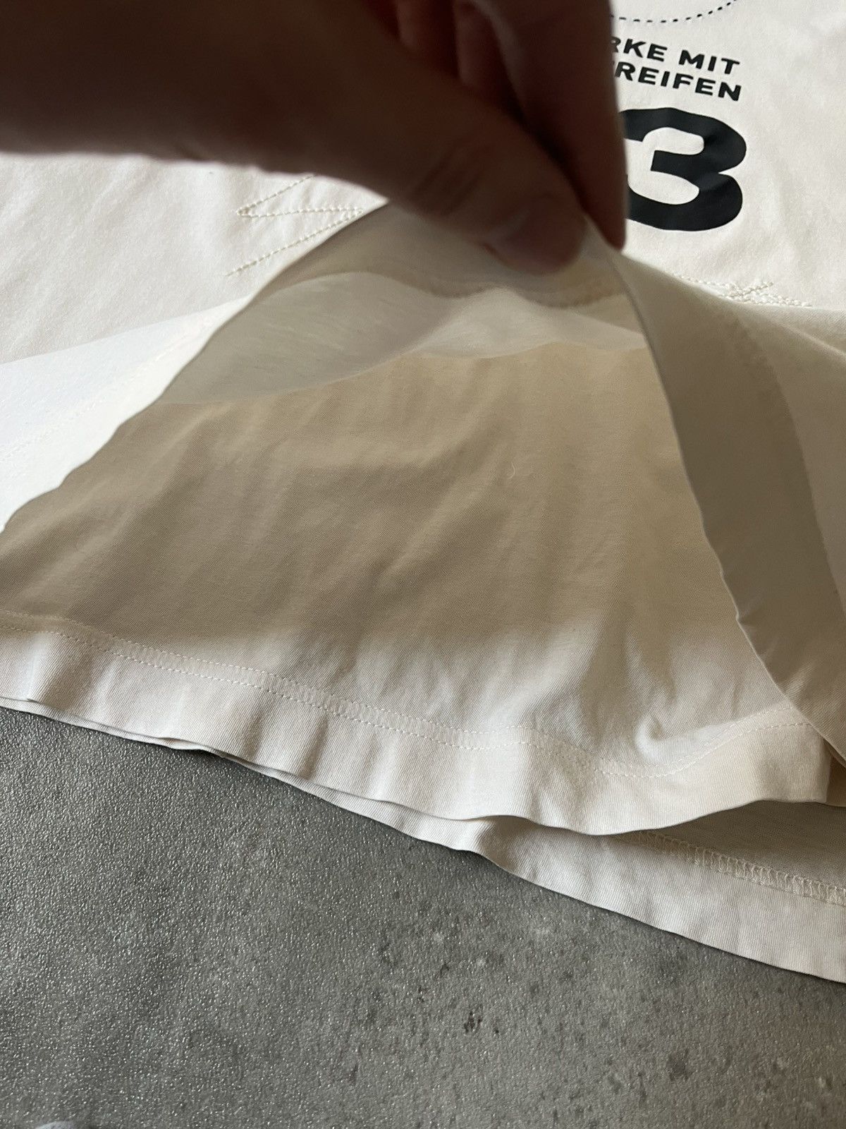 Adidas × Y-3 × Yohji Yamamoto Y-3 Yohji Yamamoto Adidas embroidered logo T-shirt beige Size US M / EU 48-50 / 2 - 8 Thumbnail