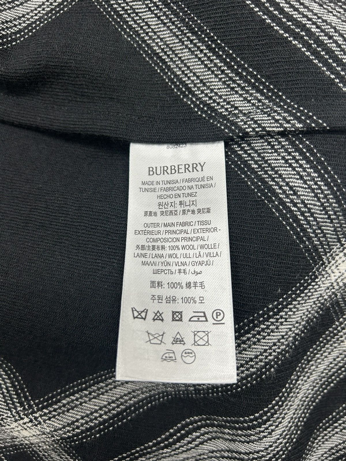 Burberry Burberry Black Checked Wool Shirt Size US S / EU 44-46 / 1 - 6 Thumbnail