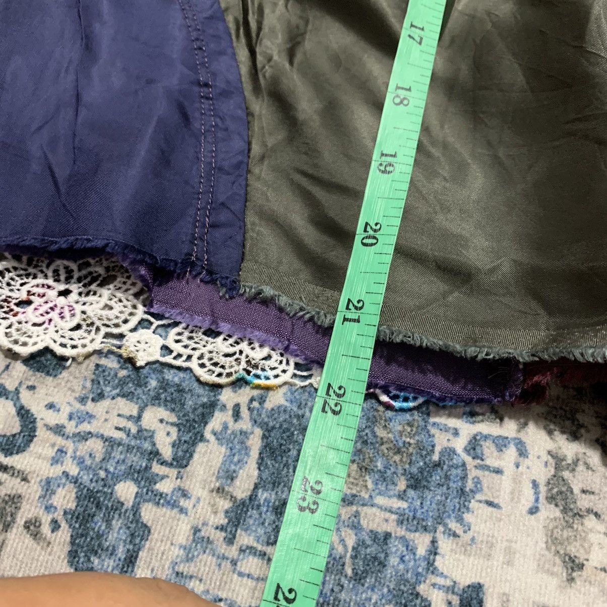 Designer × Japanese Brand Pétale patchwork skirt Size 29" - 7 Thumbnail