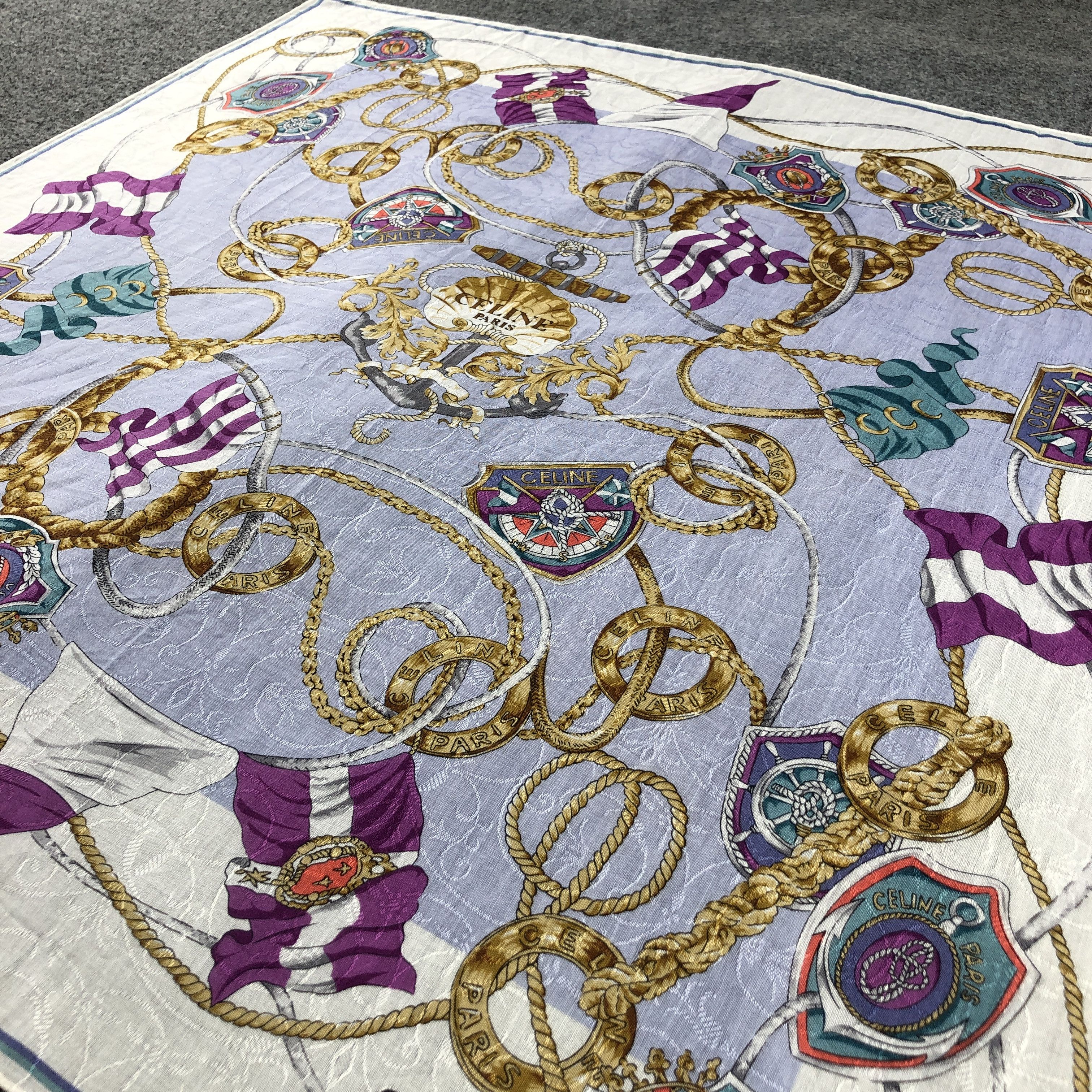 Vintage CeLIne Chains Handkerchief Neckerchief Bandana H2712 Size ONE SIZE - 3 Thumbnail