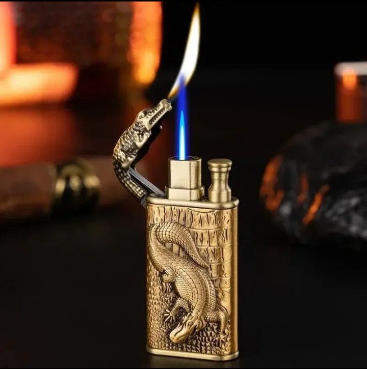 Vintage Dragon Crocodile Dual Fire Lighter Size ONE SIZE - 1 Thumbnail