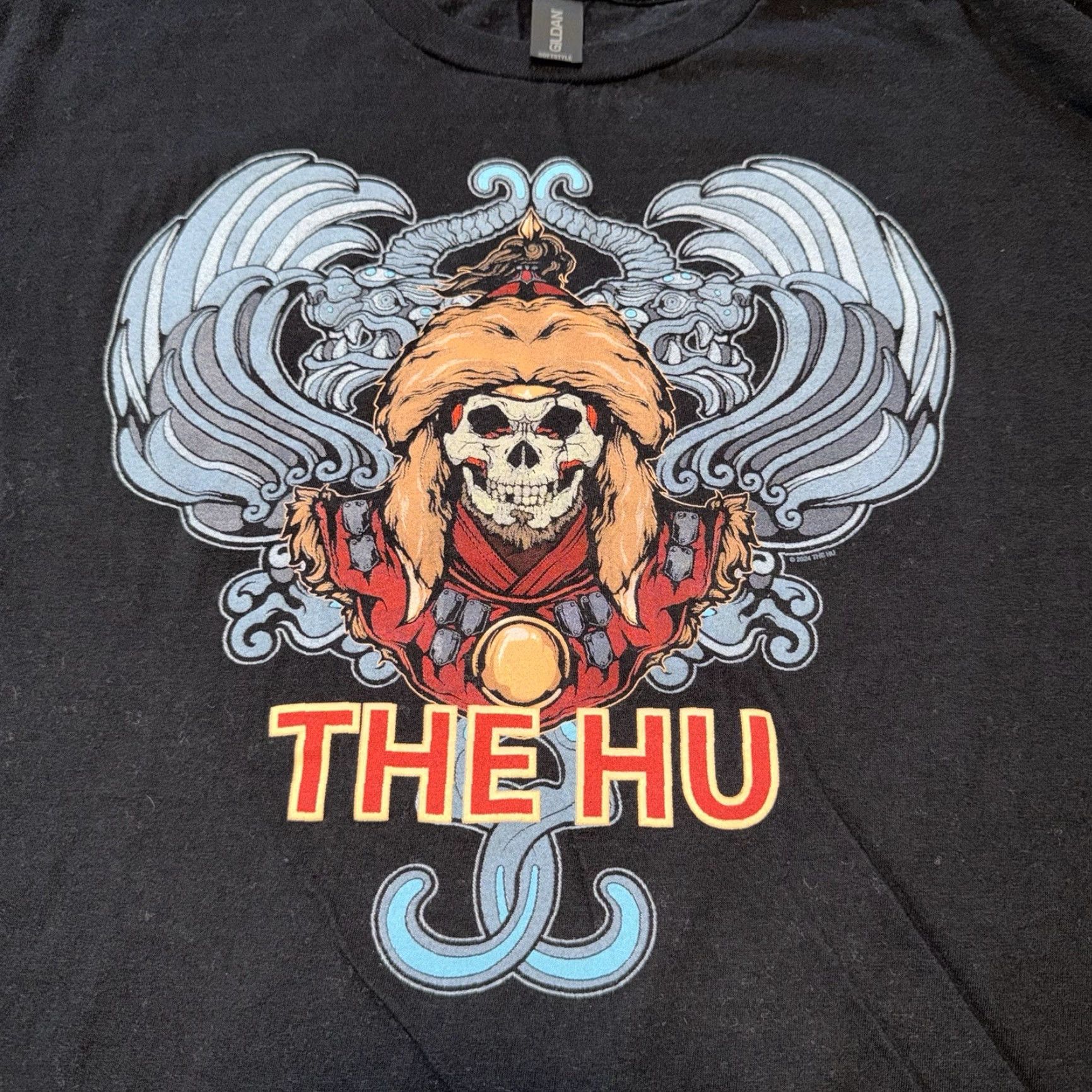 Gildan The HU 2024 Tour Concert T-shirt XL Double Sided Black Skull Wings Mens T-Shirt Band Rock Gildan Black Cotton Short Sleeve Crew Neck Vintage: No Size US XL / EU 56 / 4 - 2 Thumbnail