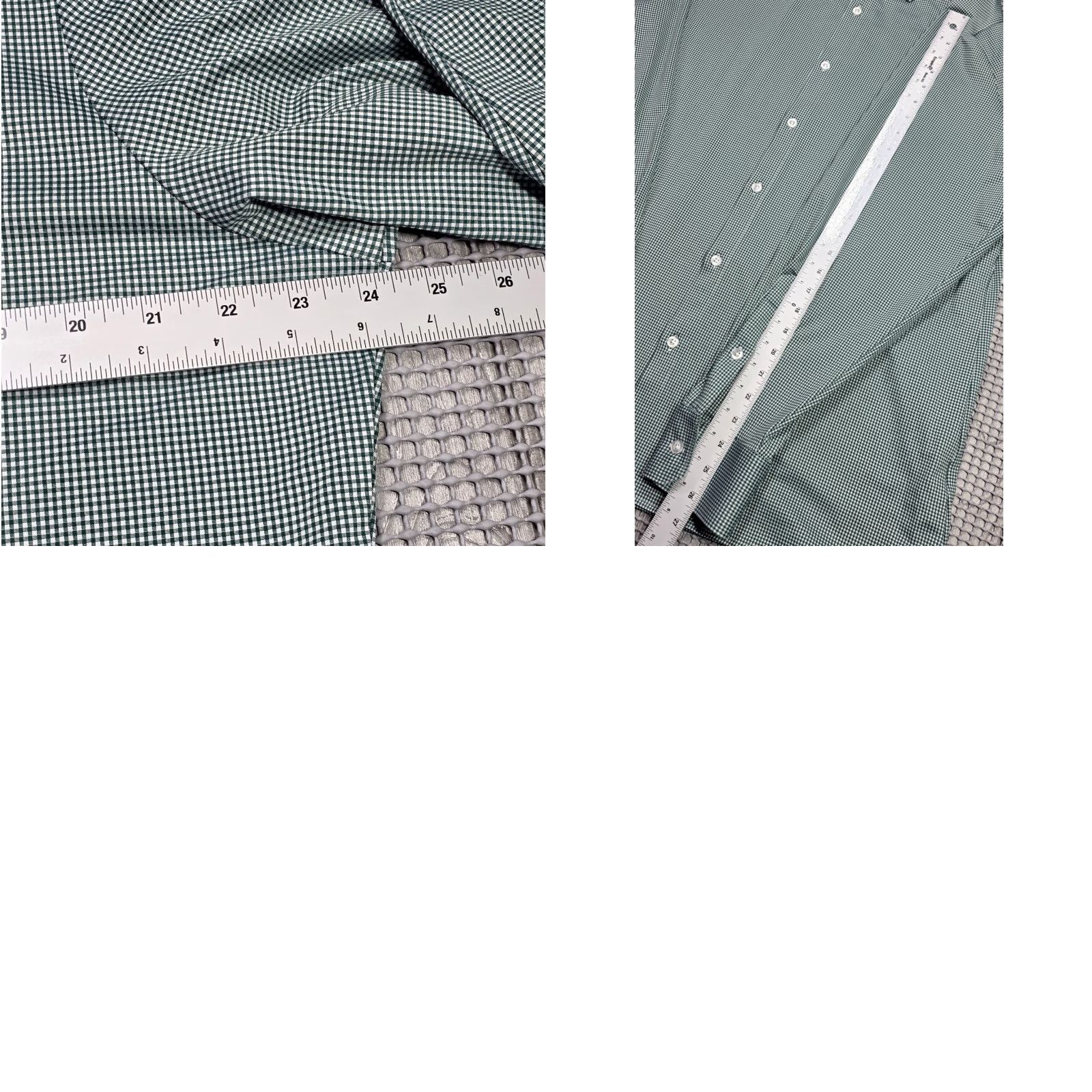 Mizzen+Main Mizzen+Main Button-Up Shirt Mens 2XL Green Check Trim Fit Stretch Made in USA Shirt Mens 2XL Green White Check USA Size US XXL / EU 58 / 5 - 9 Thumbnail