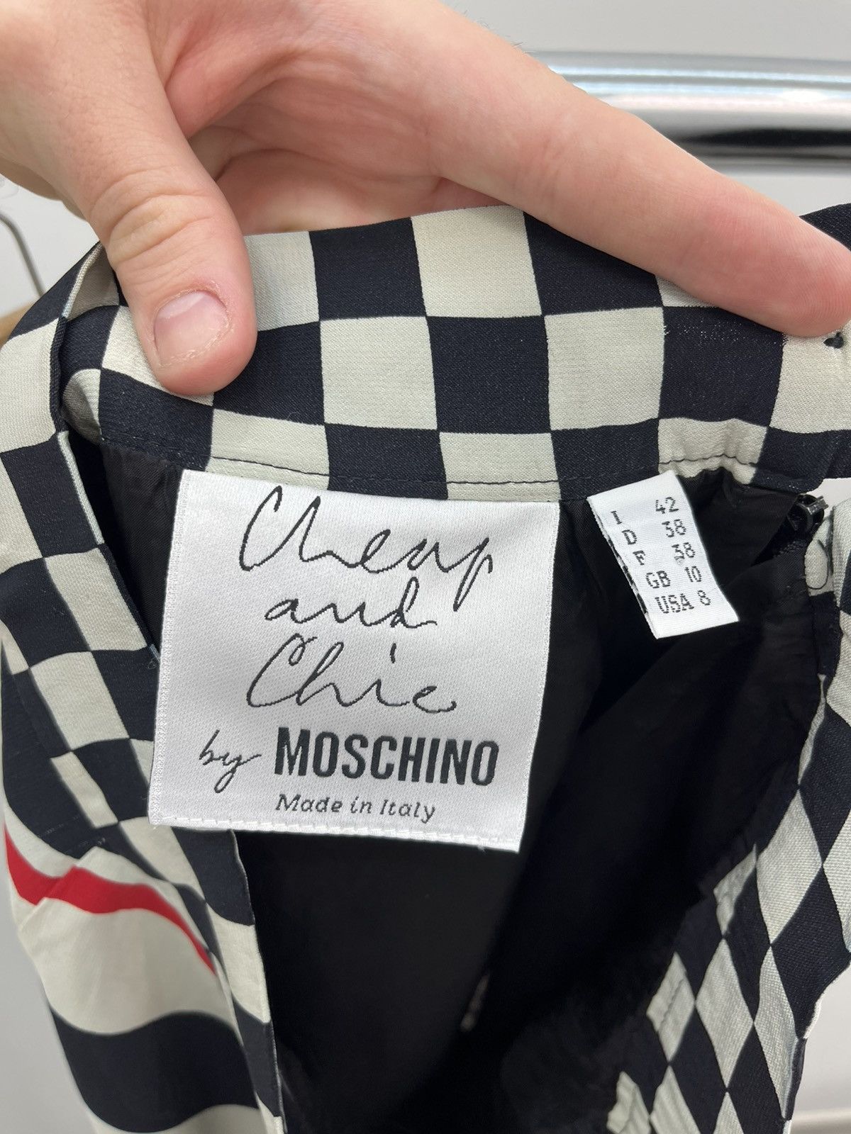 Moschino Vintage 90s Moschino Cheap and Chic Dart Board Skirt Size 28" / US 6 / IT 42 - 3 Thumbnail