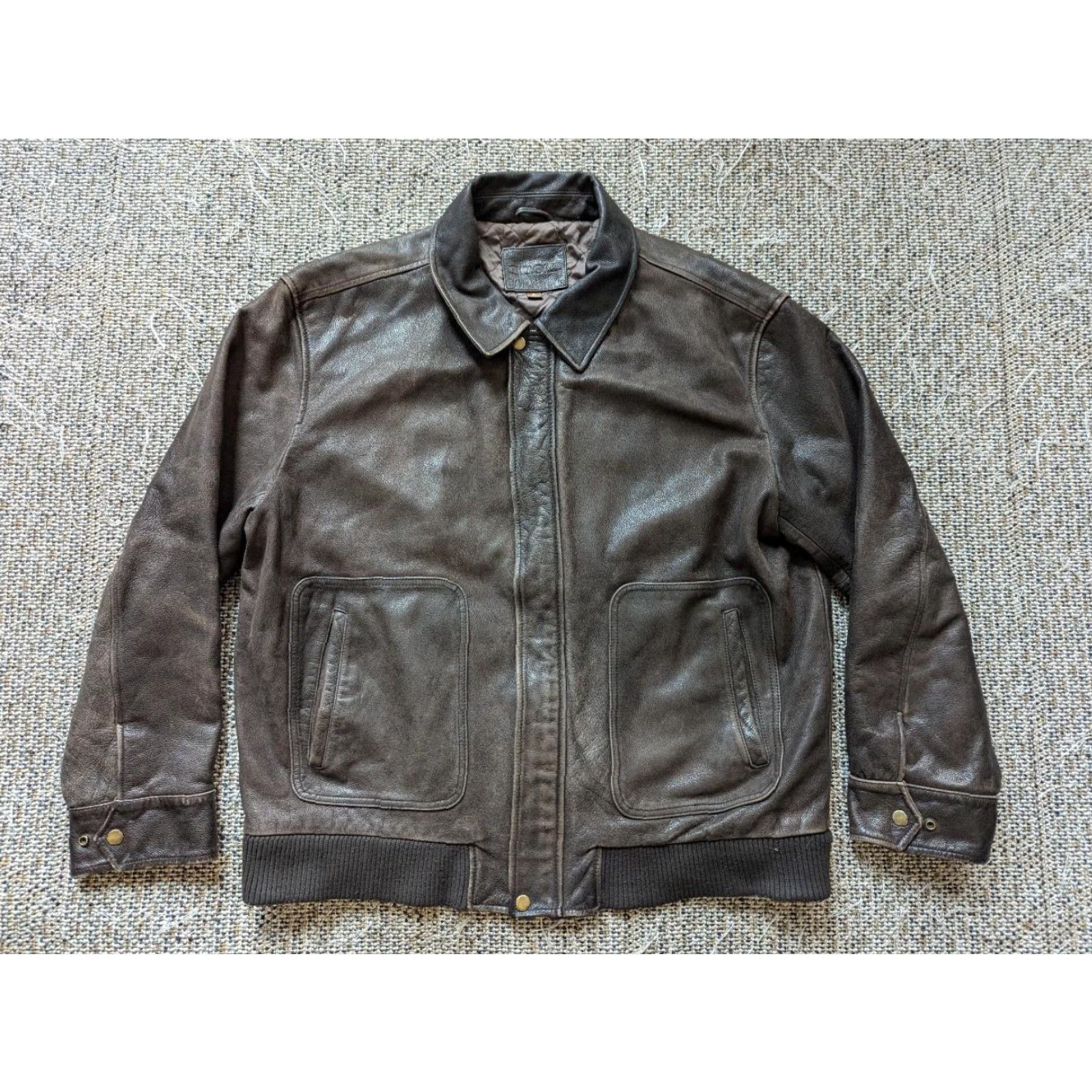 Cherokee VINTAGE motorcycle jacket MEN XL Leather PATINA brown 1990s Y2K Patina Motorcycle Jacket Mens XL Brown Leather 1990s Vintage Size US XL / EU 56 / 4 - 3 Thumbnail
