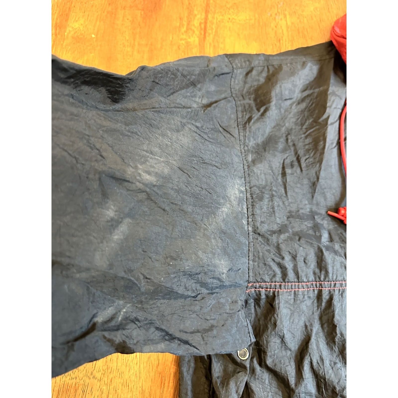 Vintage VINTAGE 90s Windbreaker Jacket 1/4 Zip Large Men Black Nylon Jacket Size US L / EU 52-54 / 3 - 7 Thumbnail