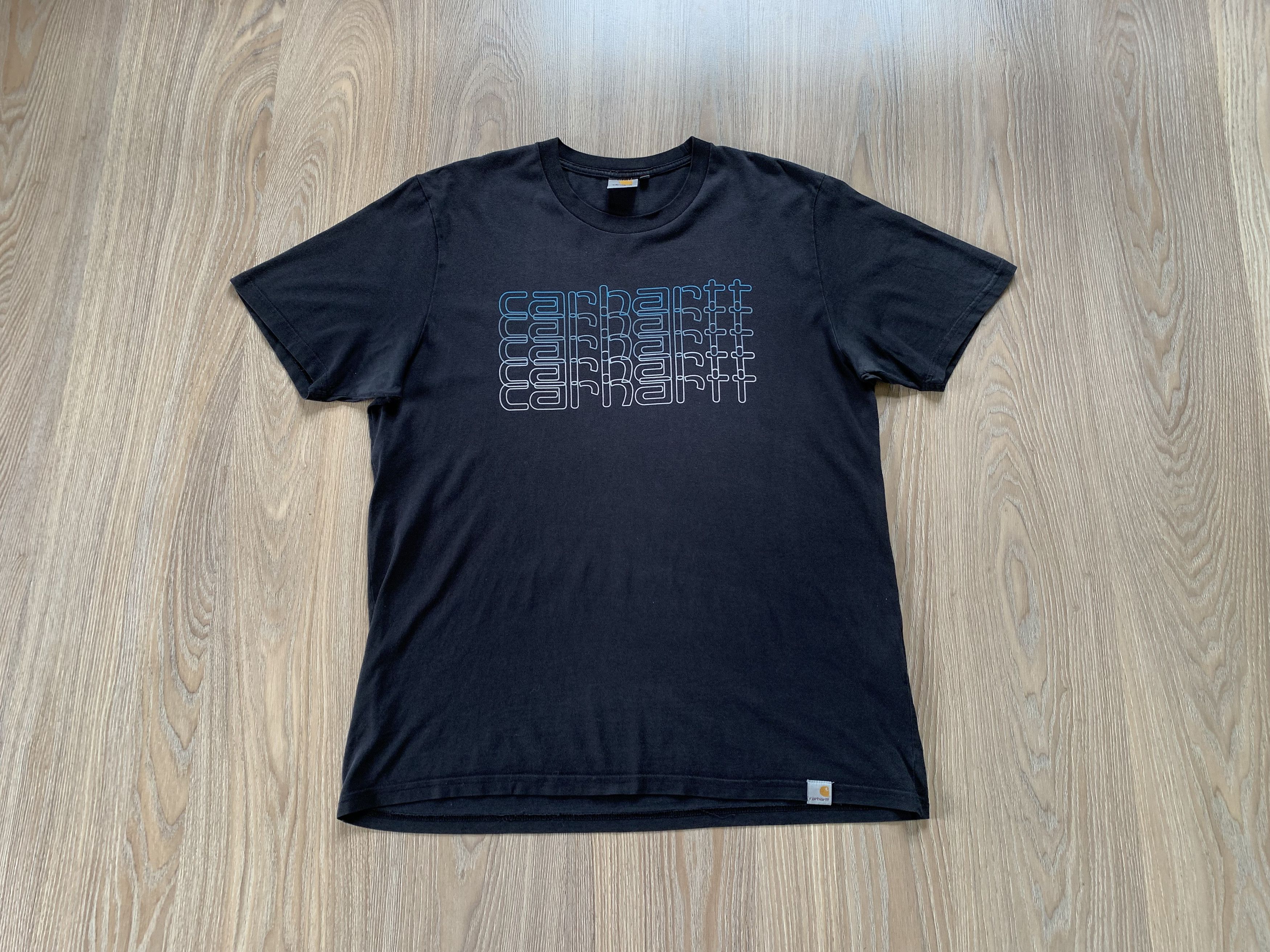 Carhartt × Vintage Vintage Carhartt Fade Script Multi Logo Cotton T-Shirt Size US XL / EU 56 / 4 - 1 Thumbnail
