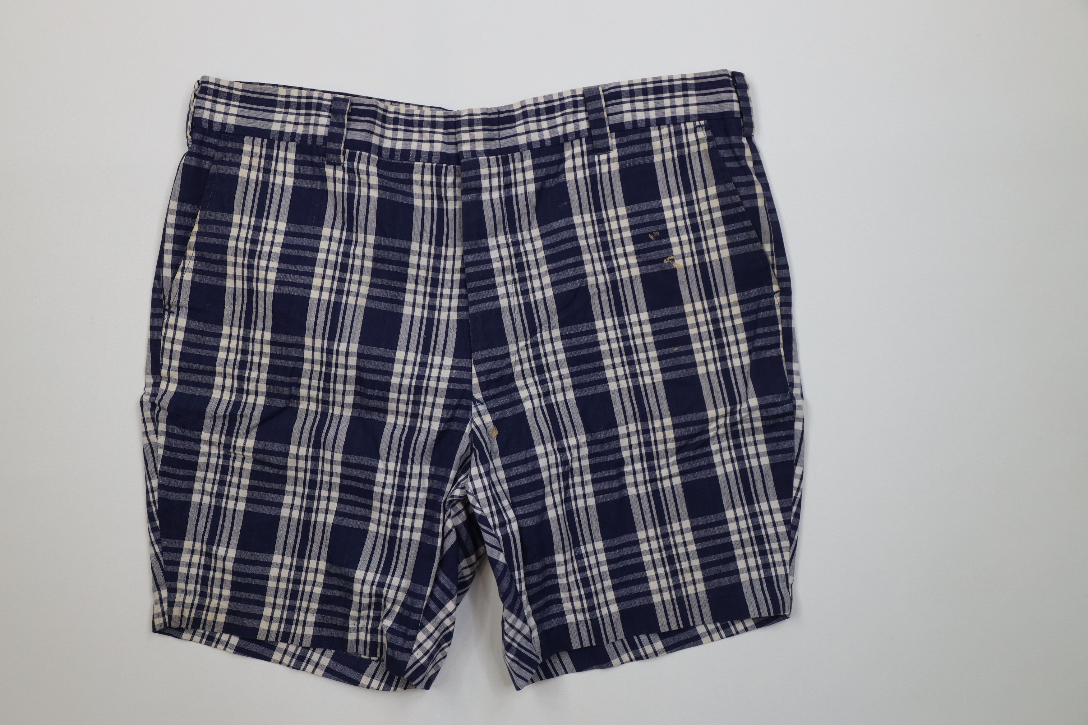 Vintage Vintage 50s 60s Streetwear Above Knee Chino Shorts Blue Size US 38 / EU 54 - 1 Thumbnail
