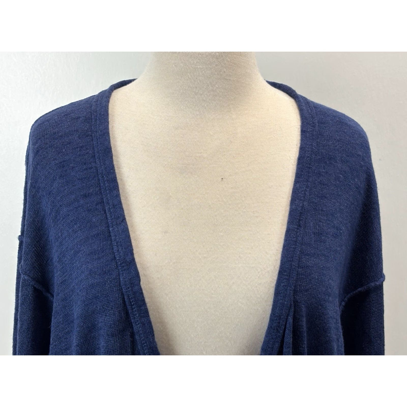 Free People Free People Cardigan Sweater M Womens Long Sleeve V-Neck Linen Blend Grunge Slouchy Size M / US 6-8 / IT 42-44 - 5 Thumbnail