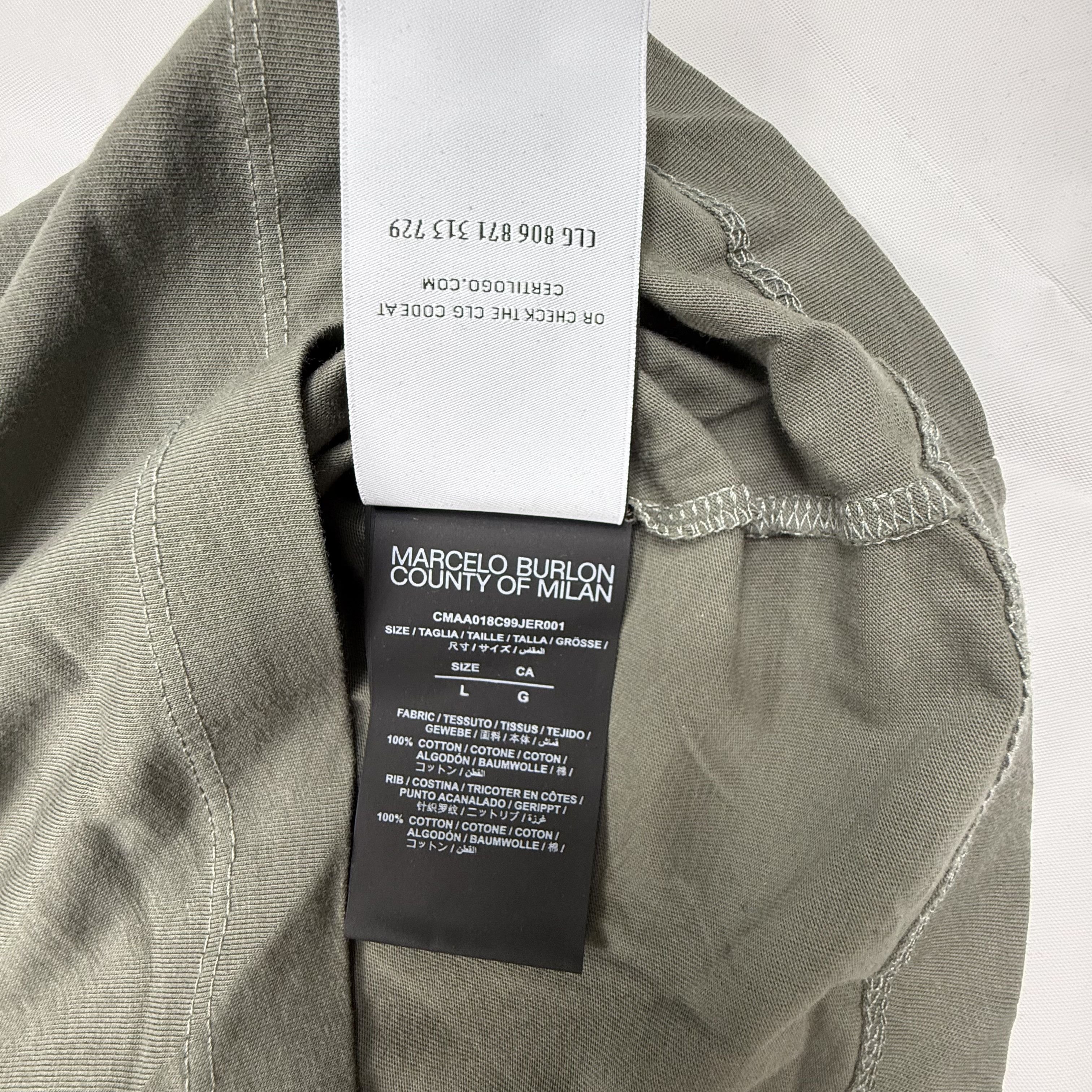 Marcelo Burlon Marcelo Burlon County of Milan Olive Green Wingspan T-Shirt Size US L / EU 52-54 / 3 - 9 Thumbnail