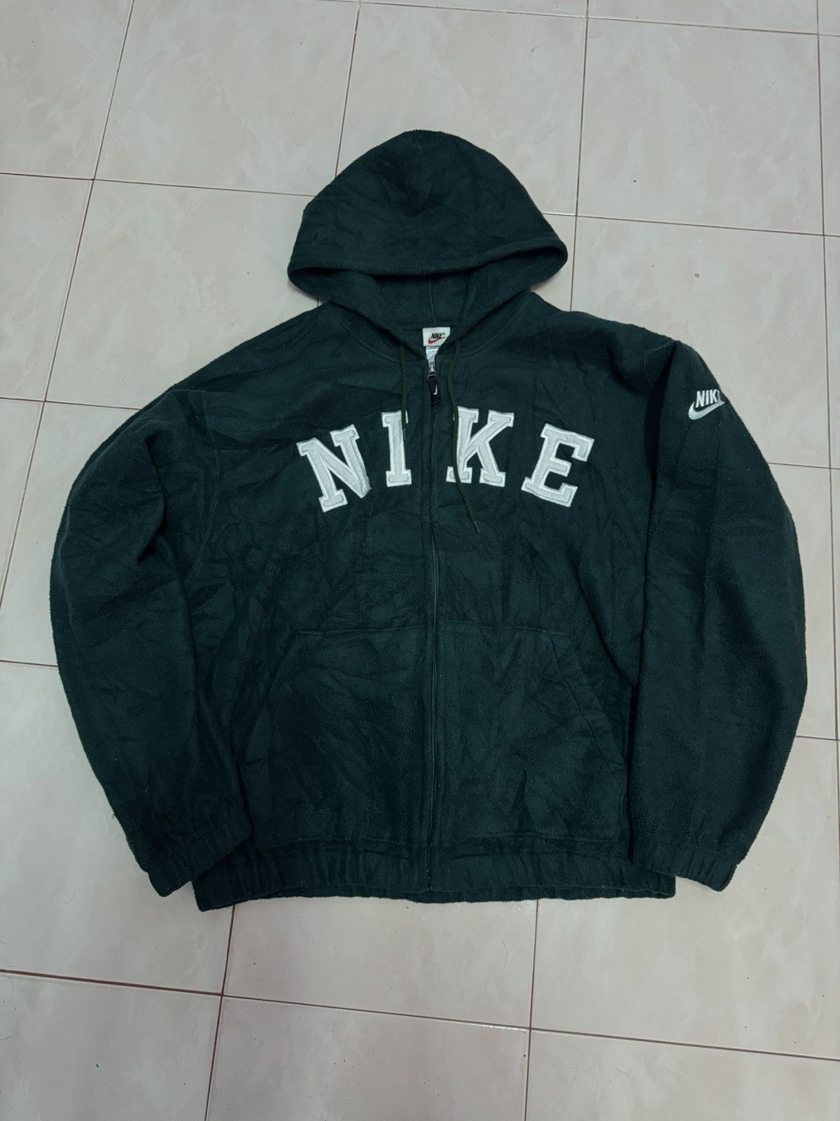Nike Vintage 90s Nike Polartec Hoodie Streetwear Size US XL / EU 56 / 4 - 2 Thumbnail