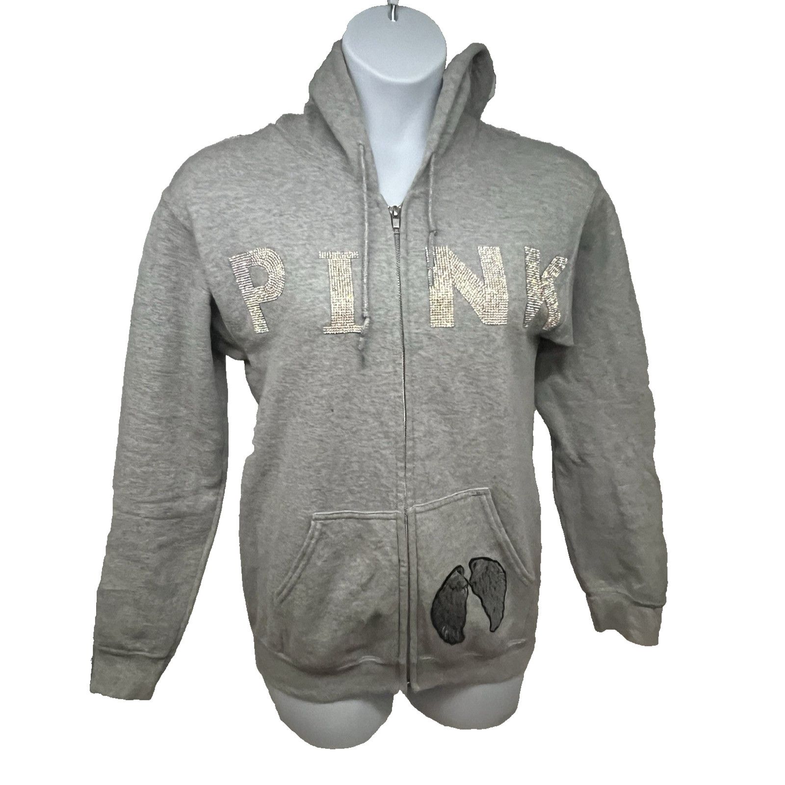 Victoria's Secret Pink Victorias Secret Angel Wings Zip Up Jacket Hoodie Small Size S / US 4 / IT 40 - 1 Thumbnail