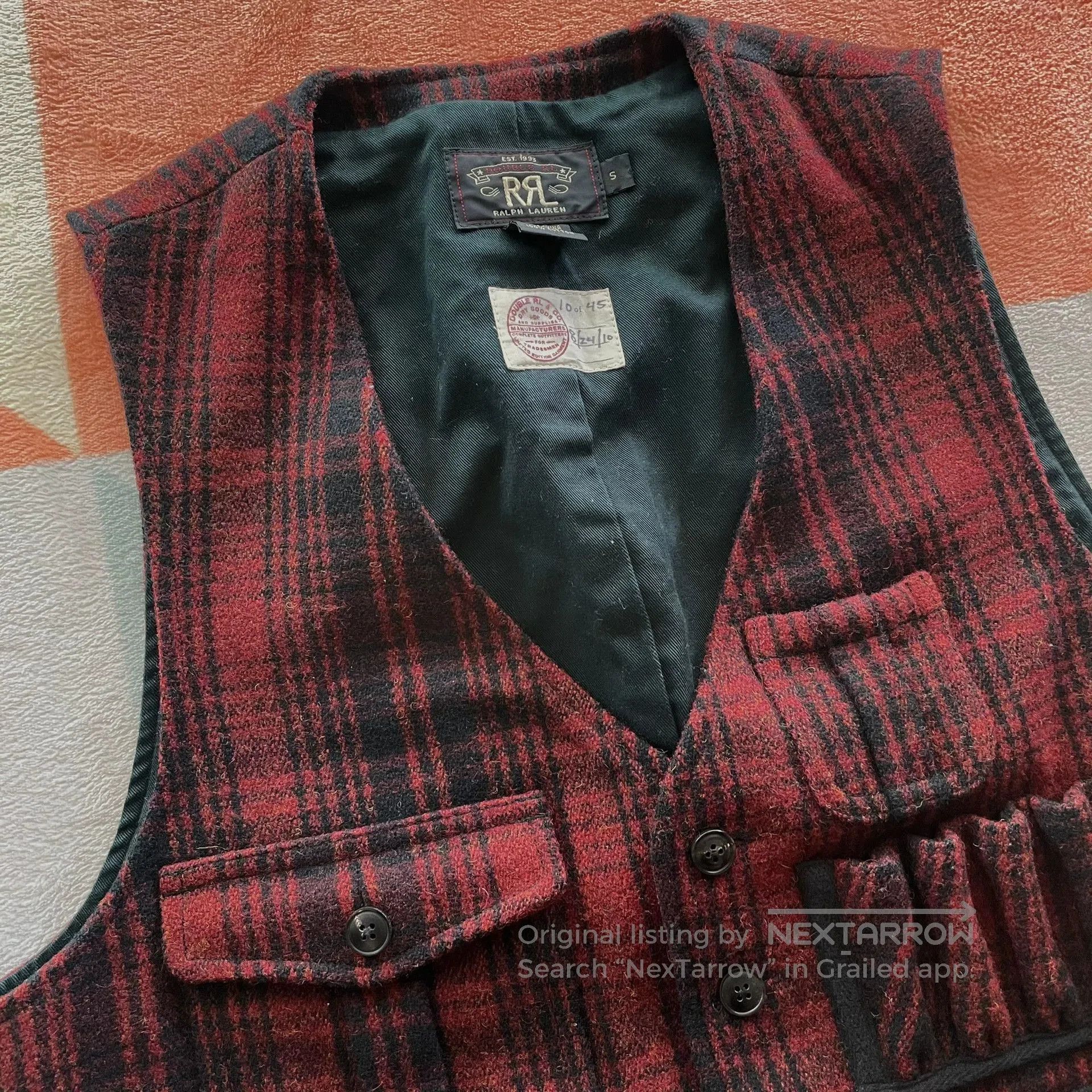 RRL Ralph Lauren RRL Ralph Lauren Limited Hunting Vest. Size US S / EU 44-46 / 1 - 2 Thumbnail