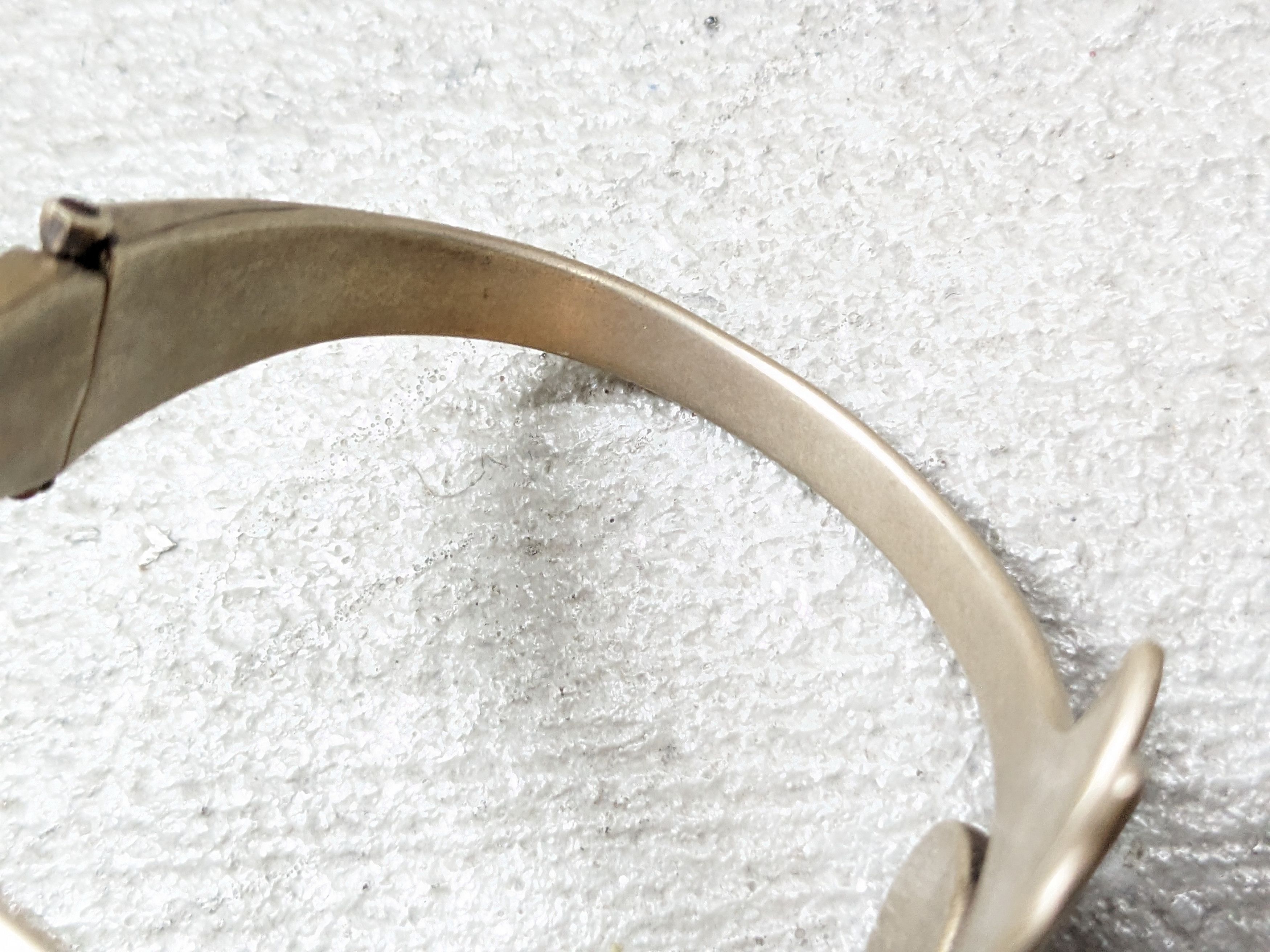 Jewelry Vintage Sterling Silver Bracelet Hinge Modern Avant Garde 7" Size ONE SIZE - 8 Thumbnail
