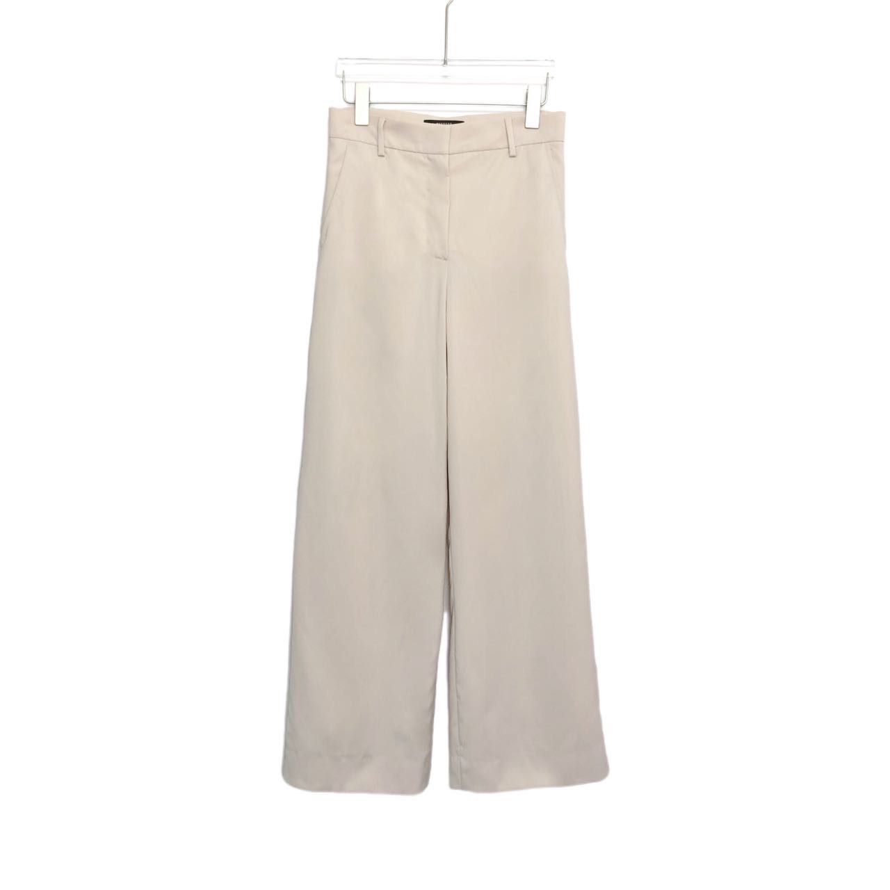Max Mara Maxmara High Waist Zipper Slim Wide Leg Casual Pants K26WX Size 25" / US 0 / IT 36 - 1 Thumbnail