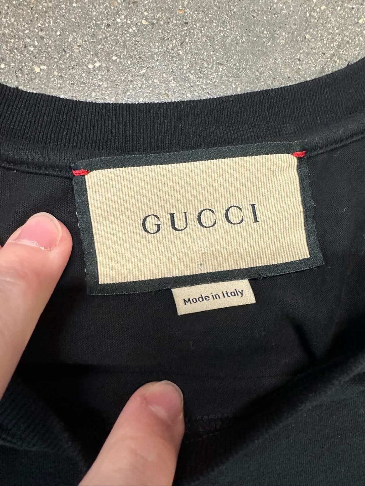 Gucci Gucci Logo Washed Print T-Shirt Black Size US XS / EU 42 / 0 - 3 Thumbnail