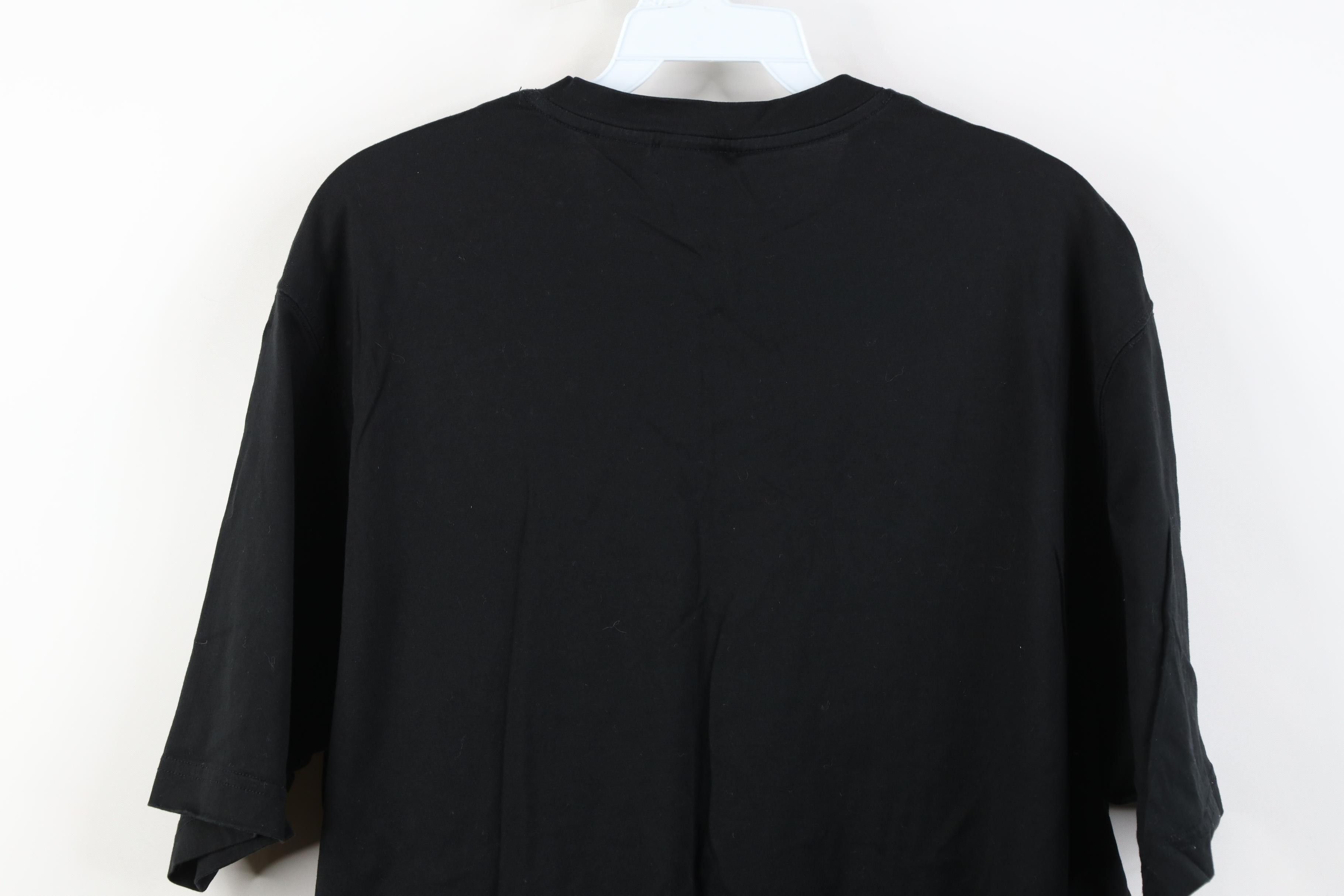 Vintage Vintage 90s Y2K Streetwear Soft Cotton Knit T-Shirt Black Size US L / EU 52-54 / 3 - 8 Thumbnail