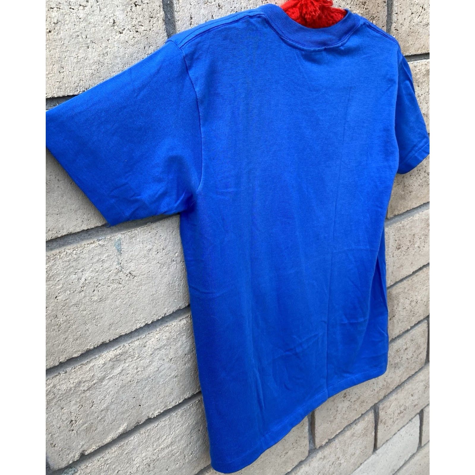 Vintage VINTAGE Oneita Nichols Cougars T-Shirt Graphic Print Blue 50/50 Male Adult M Short Sleeve Crew Neck 1980s 1990s Animals School Mens Size US M / EU 48-50 / 2 - 6 Thumbnail