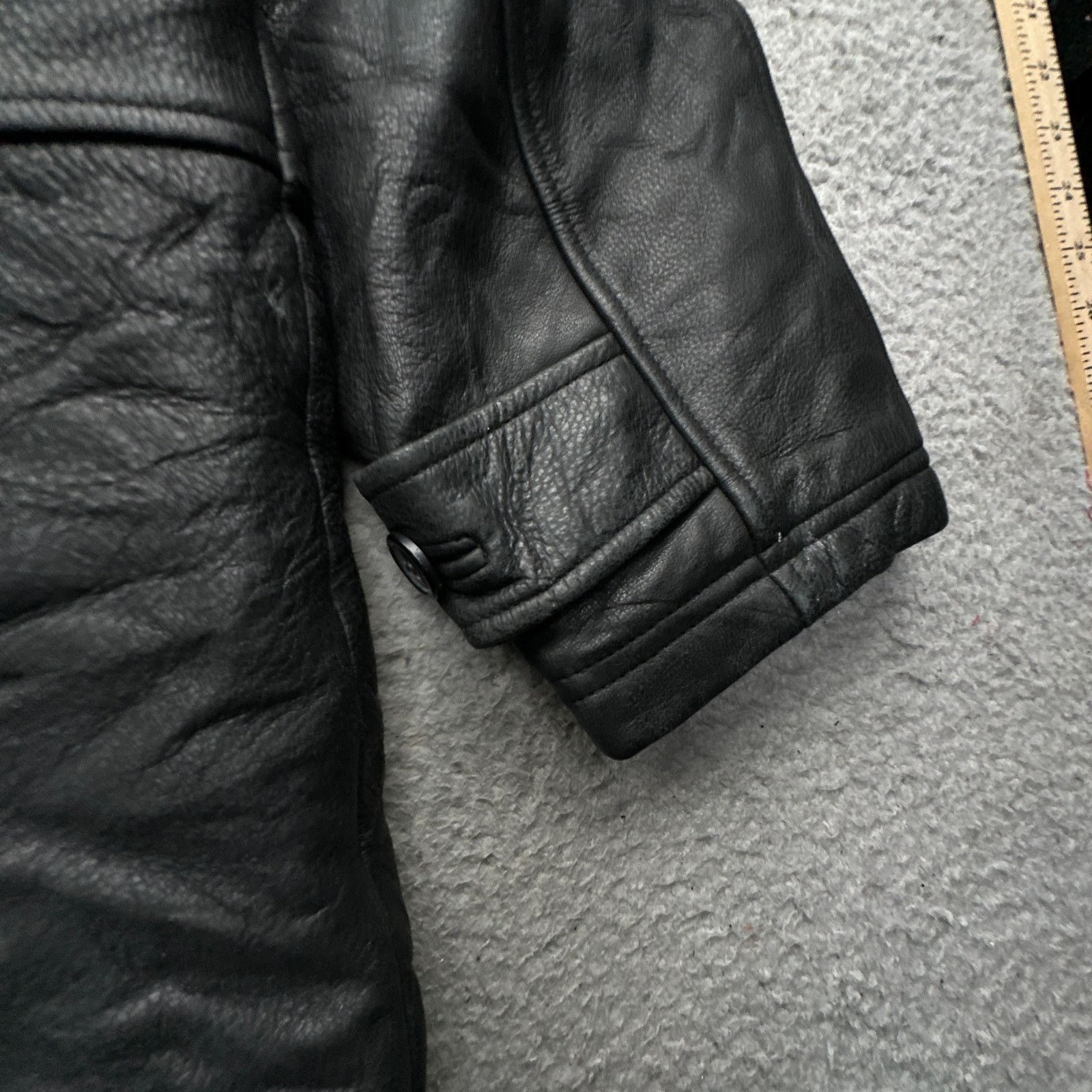 Perry Ellis Perry Ellis Portfolio Leather Jacket Men XL Wool Blend Black Size US XL / EU 56 / 4 - 7 Thumbnail