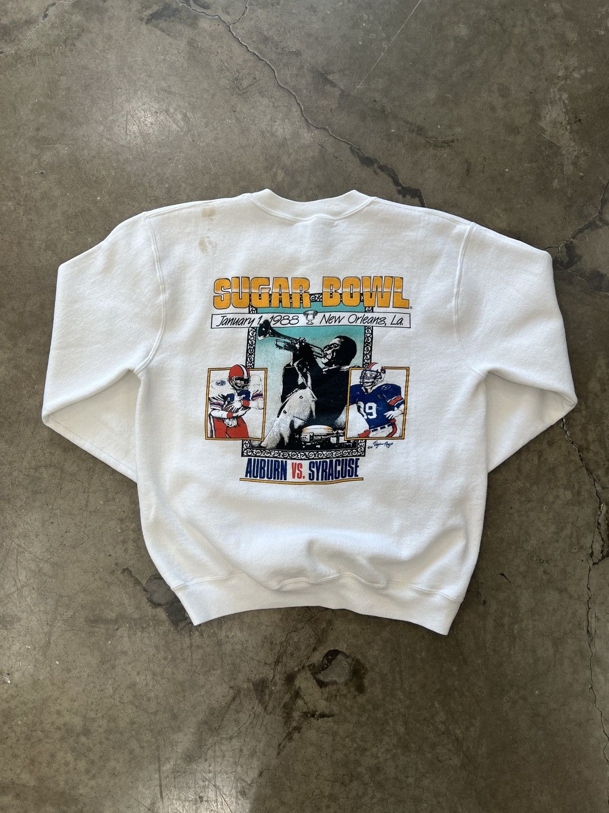 NCAA × Vintage Vintage 1988 Sugar Bowl Auburn vs. Syracuse Crewneck Medium Size US M / EU 48-50 / 2 - 2 Thumbnail