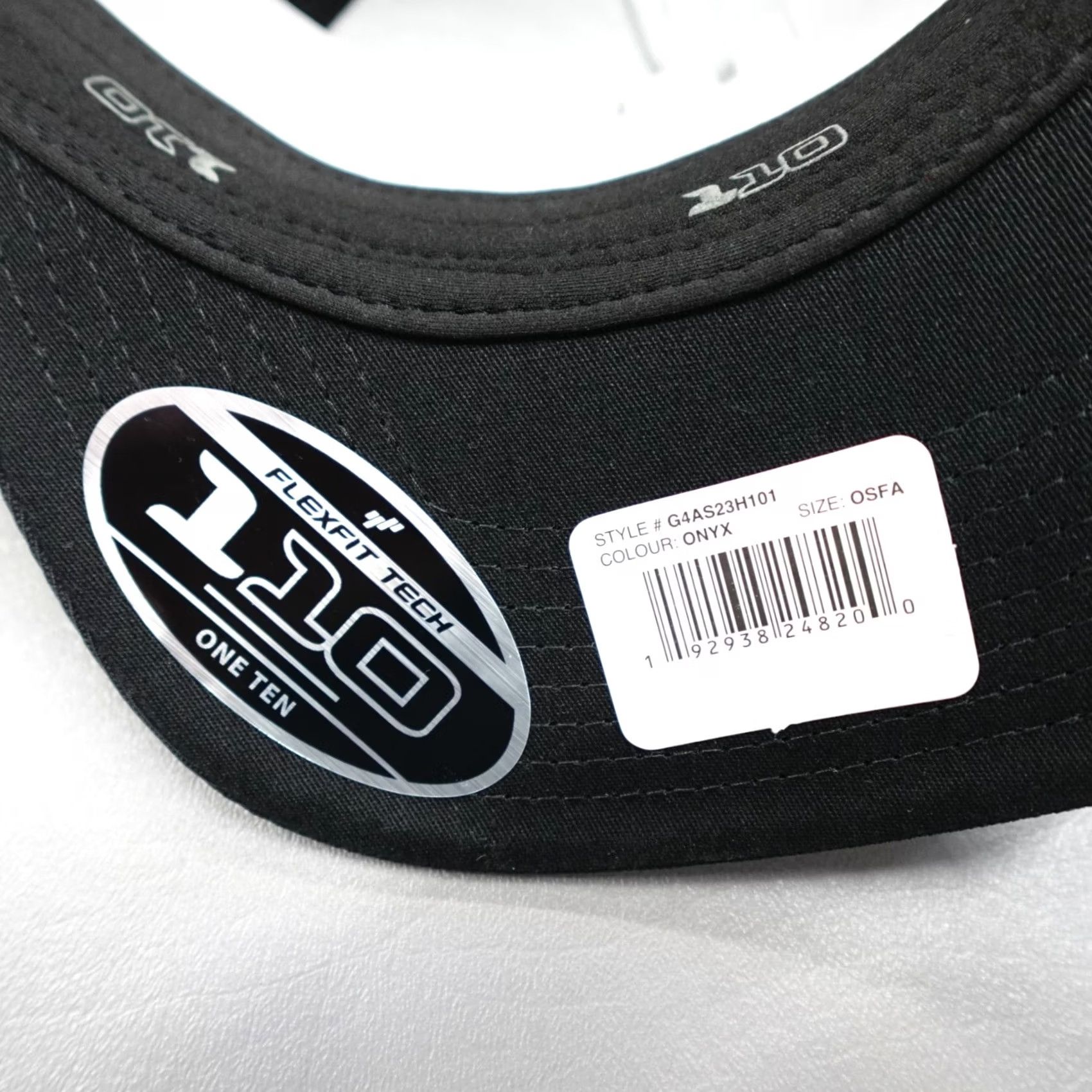 G/FORE G/FORE Snapback Hat Men One Size Black Stretch Twill Onyx Flexfit Tech 110 Adjustable Breathable Cotton Nylon Spandex Size ONE SIZE - 4 Thumbnail
