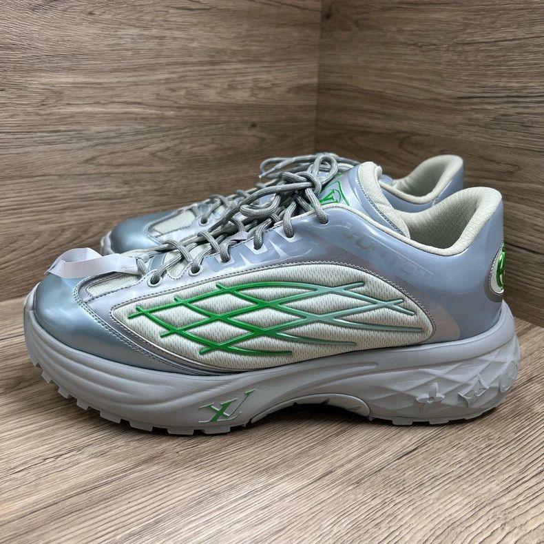 Louis Vuitton Louis Vuitton Discovery Silver Green Sneakers shoes Size US 10 / EU 43 - 1 Thumbnail