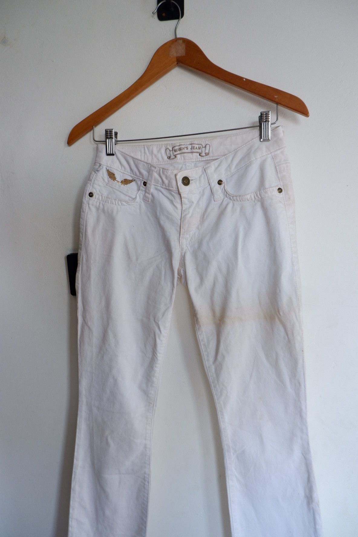 Robins Jeans Robins Jeans Gold Studded Stretch Jeans Size US 26 / EU 42 - 3 Thumbnail