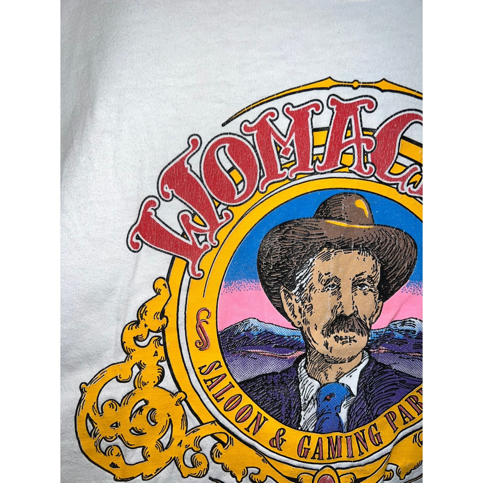 Hanes Vintage Casino Shirt Womacks Saloon & Gaming Parlor 90s XL Size US XL / EU 56 / 4 - 3 Thumbnail