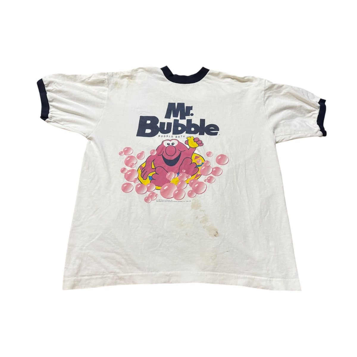 Vintage Vintage 90s Mr.Bubble Ringer Shirt Size US XL / EU 56 / 4 - 1 Thumbnail