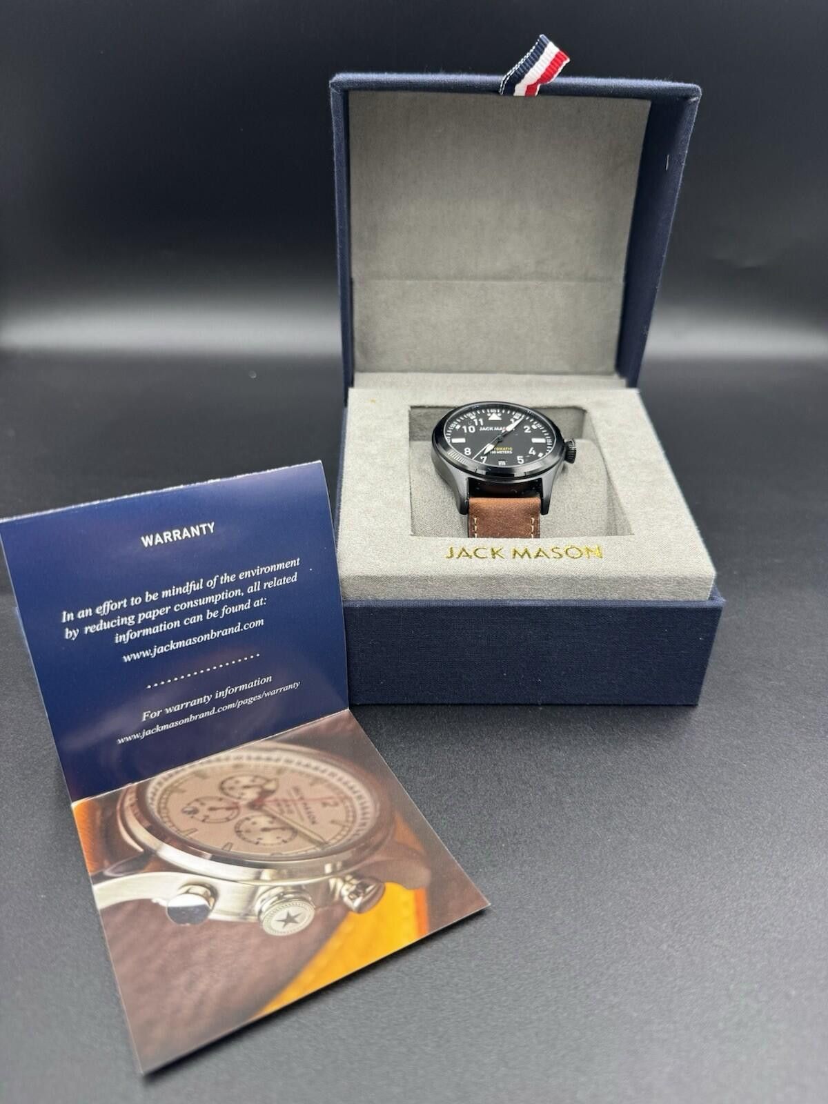 Other Jack Mason JM‑A103-005 Automatic Watch Rare Black Stainless Size ONE SIZE - 2 Thumbnail