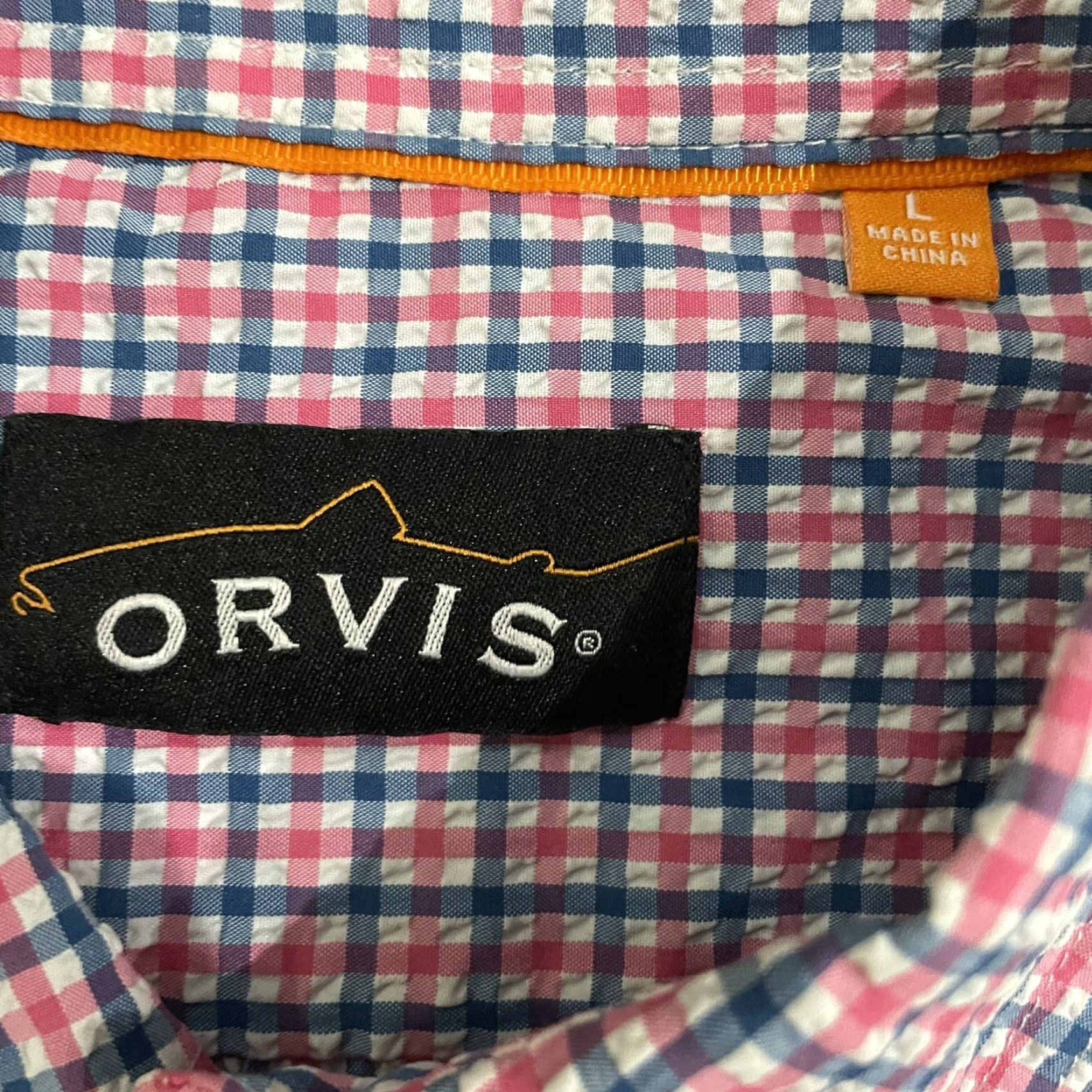 Orvis VINTAGE Orvis Plaid Shirt Adult Long Sleeve Button-Down Collar Mens Size L Blue Size US L / EU 52-54 / 3 - 4 Thumbnail
