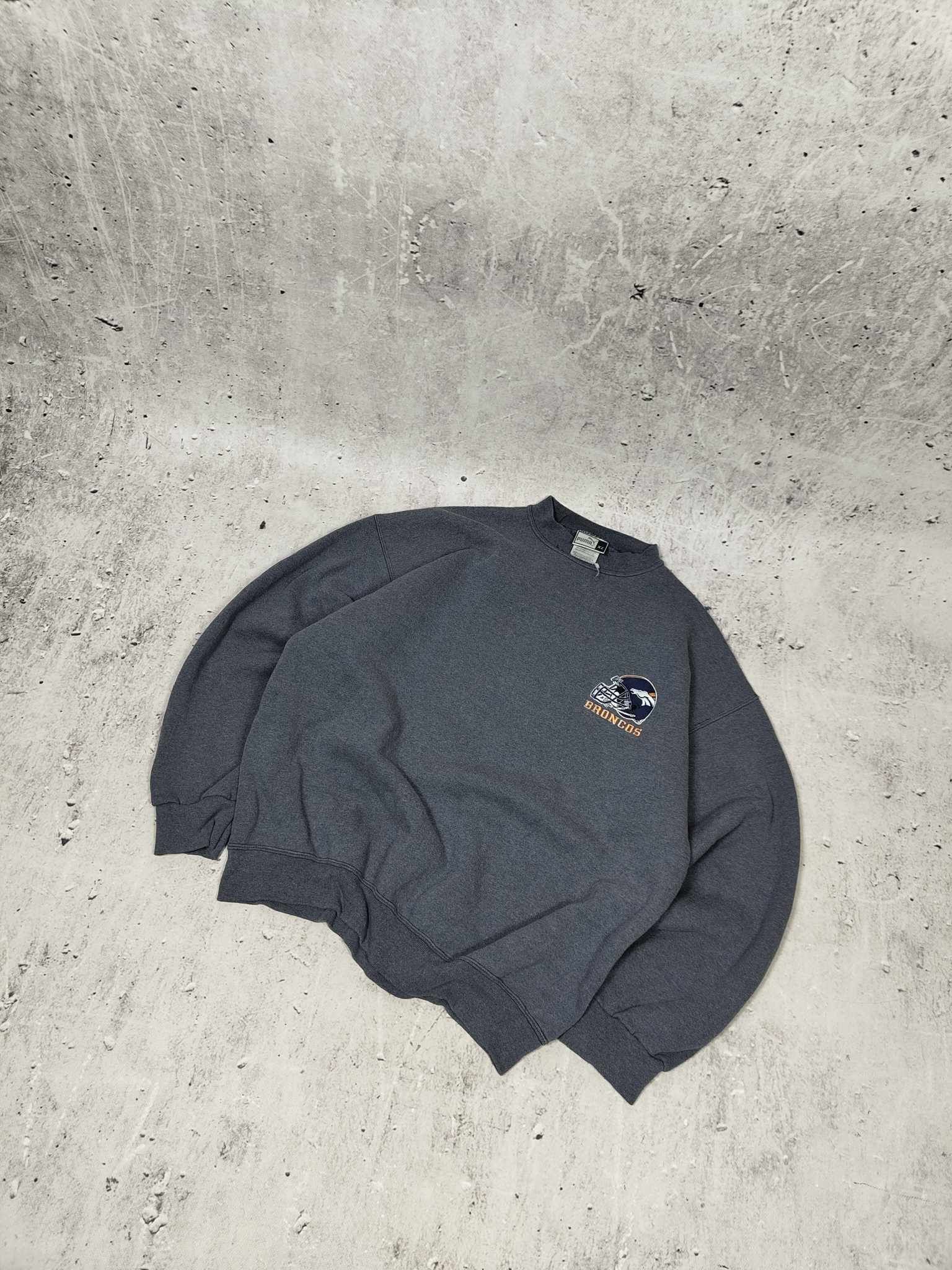 NFL × Puma × Vintage 90s Vintage Puma Denver Broncos Sweatshirt Size US XL / EU 56 / 4 - 1 Thumbnail