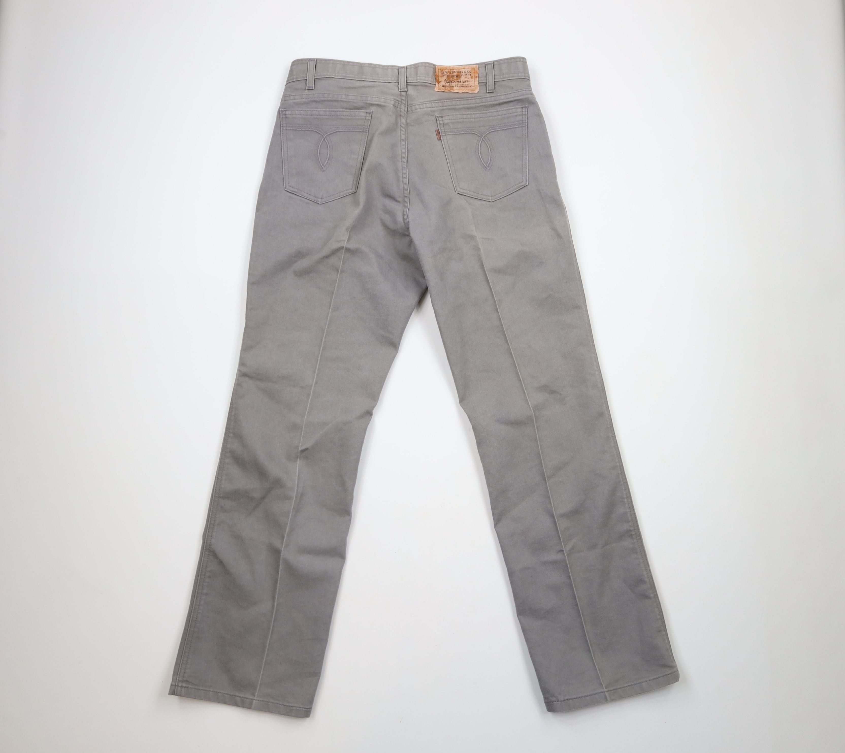 Levi's × Vintage Vintage 90s Levis Cotton Twill Flared Wide Leg Jeans Gray Size US 34 / EU 50 - 8 Thumbnail