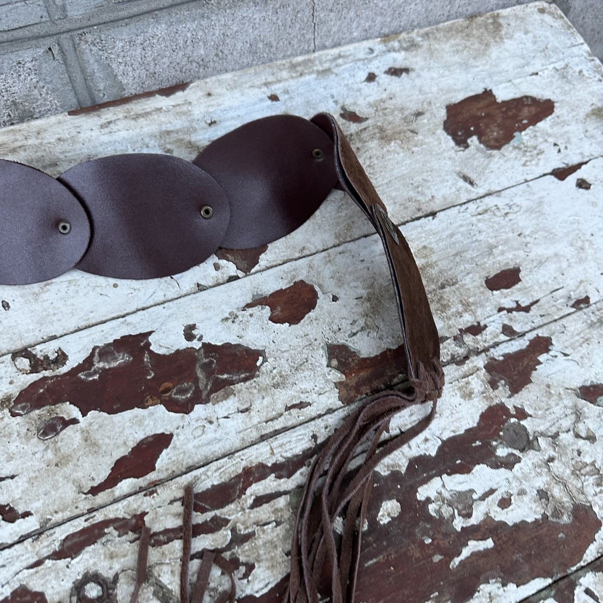 Le Grande Bleu (L.G.B.) Vintage Women’s Leather Belt Cowboy Crazy Y2K 00s USA Size ONE SIZE - 4 Thumbnail