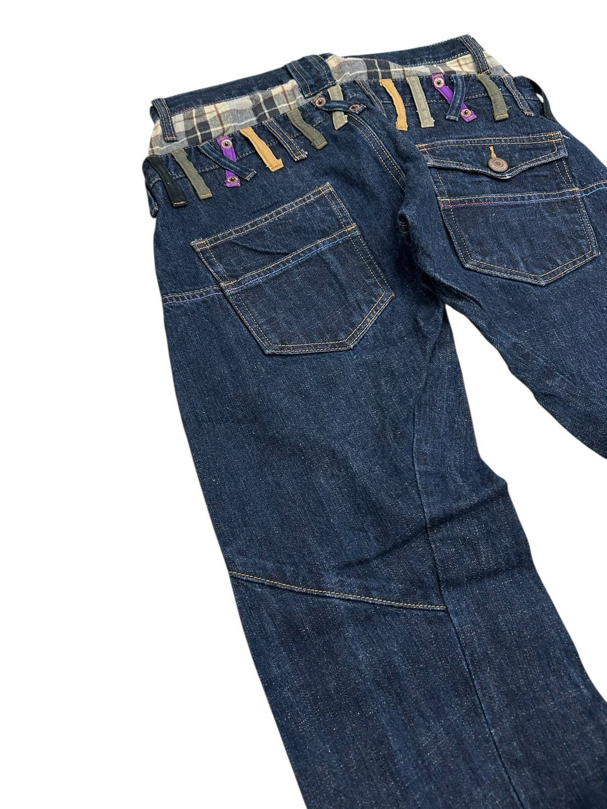 Japanese Brand Double Waist Japan Engineered Jean Cut Style Coloured Waist Size US 30 / EU 46 - 17 Thumbnail